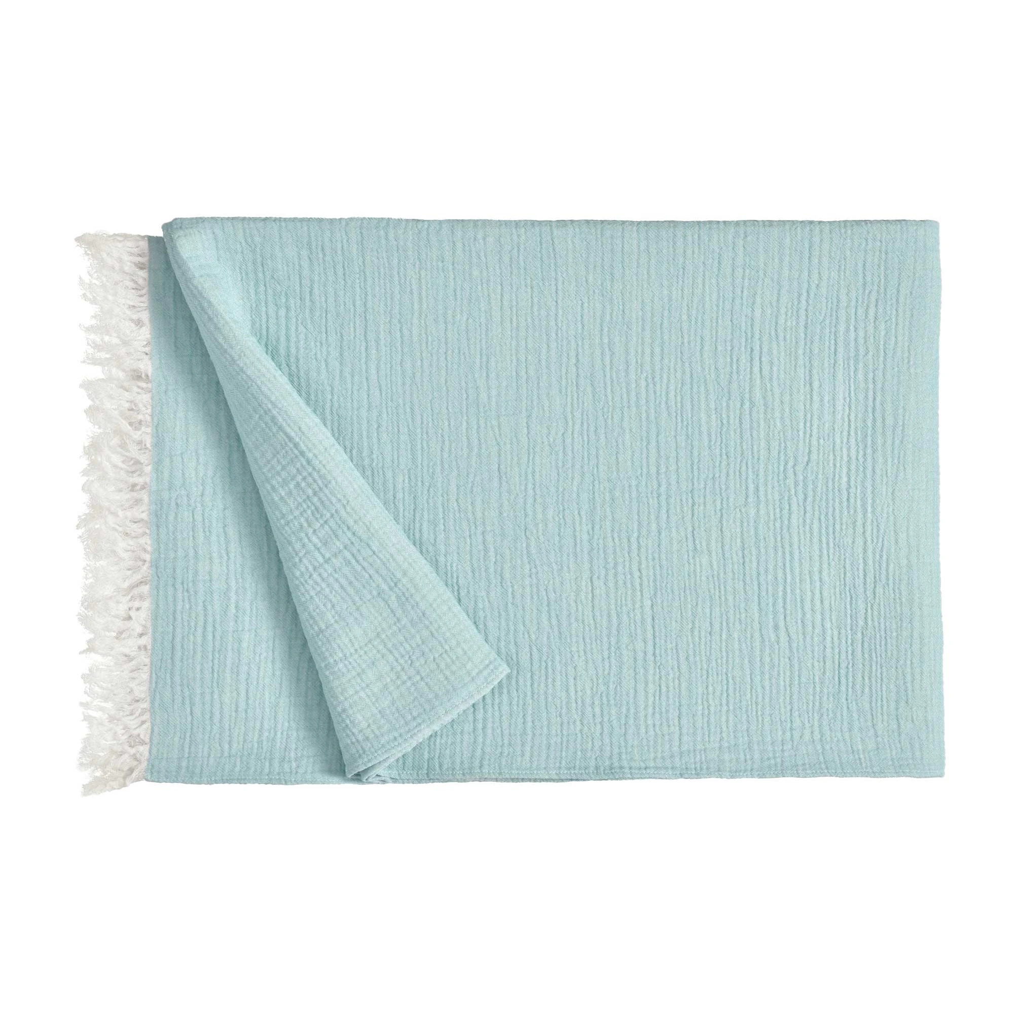 Fischbacher 1819 Plaid LAGO Baumwolle Hellgrün