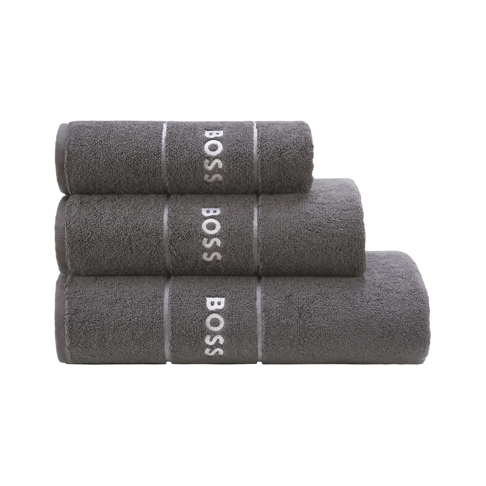 BOSS Home Handtücher PLAIN Graphit