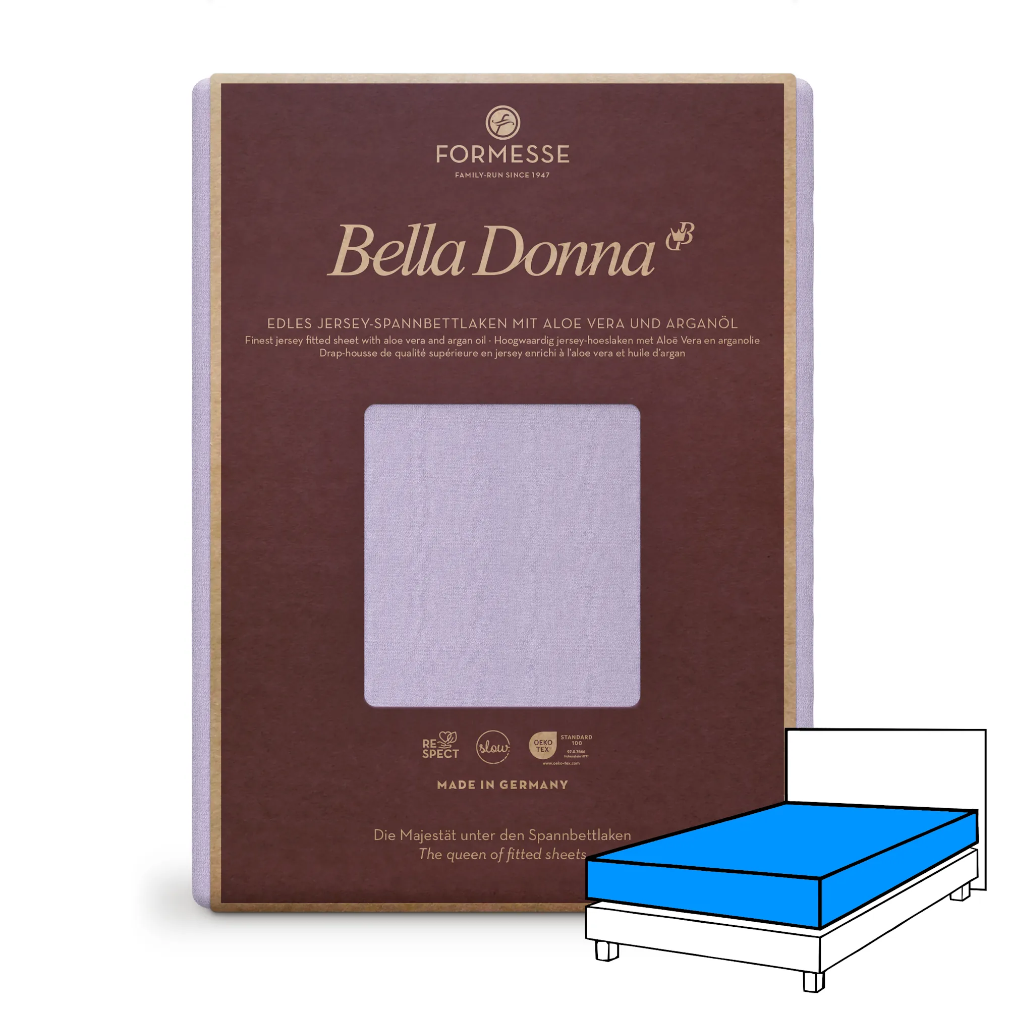 BELLA DONNA Spannbettlaken Jersey Flieder 1
