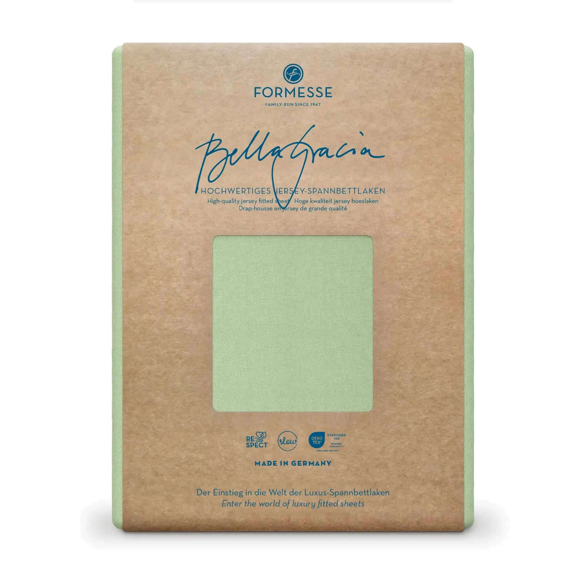 Formesse Spannbettlaken BELLA GRACIA Jersey Pistazie Produkt 2 Formesse Spannbettlaken BELLA GRACIA Jersey Pistazie 2