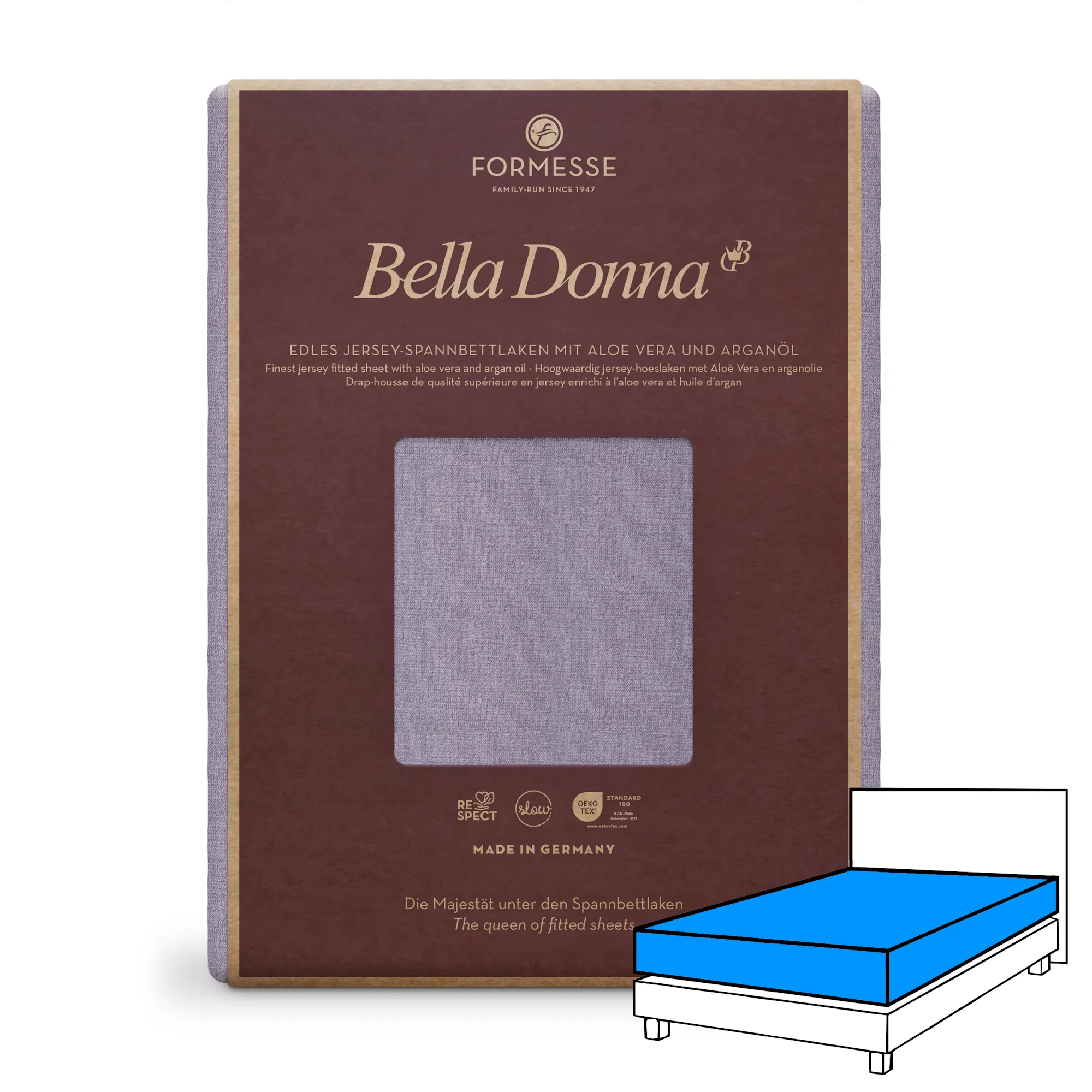 BELLA DONNA Spannbettlaken Jersey Amethyst 1