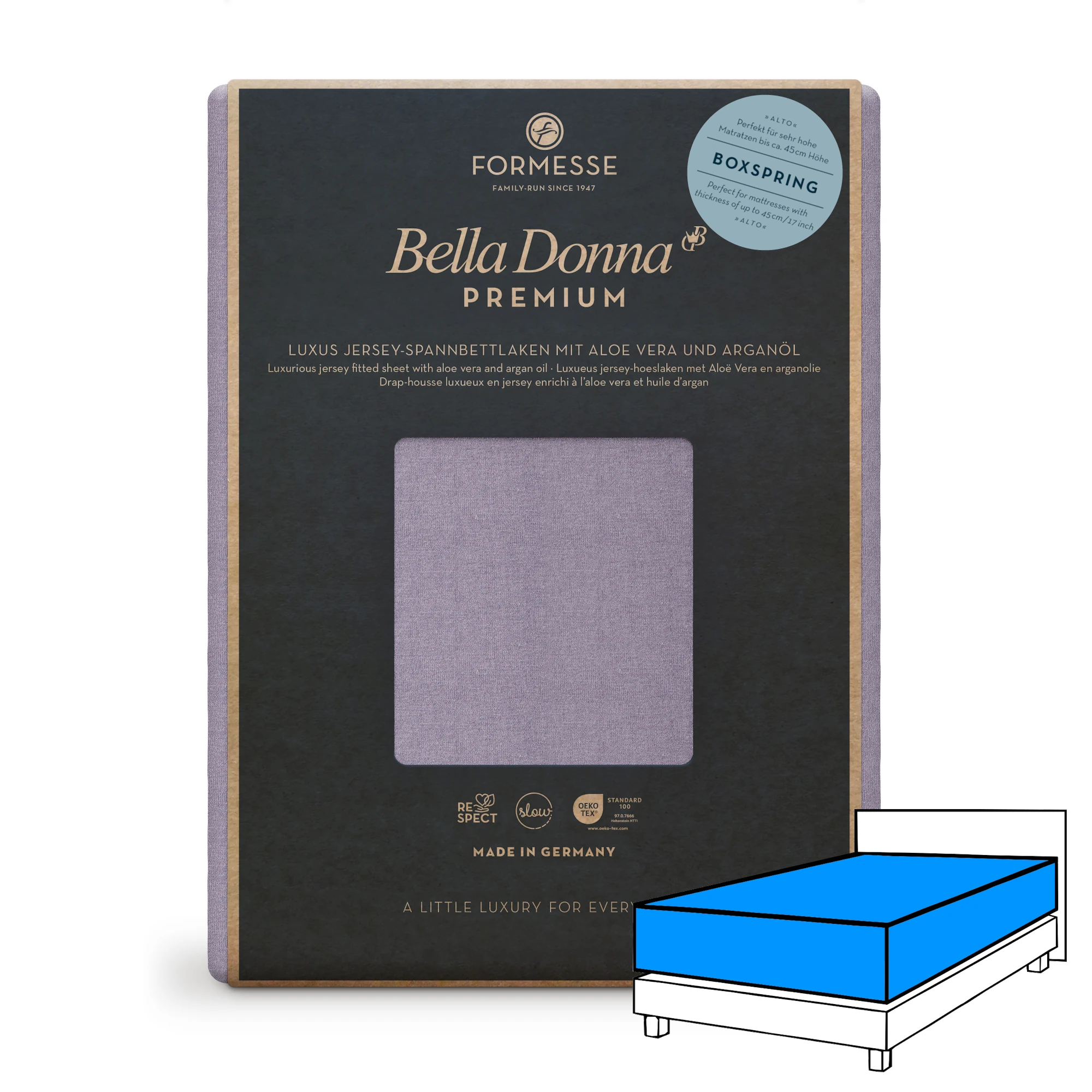 Bella Donna PREMIUM ALTO Spannbettlaken Jersey Amethyst