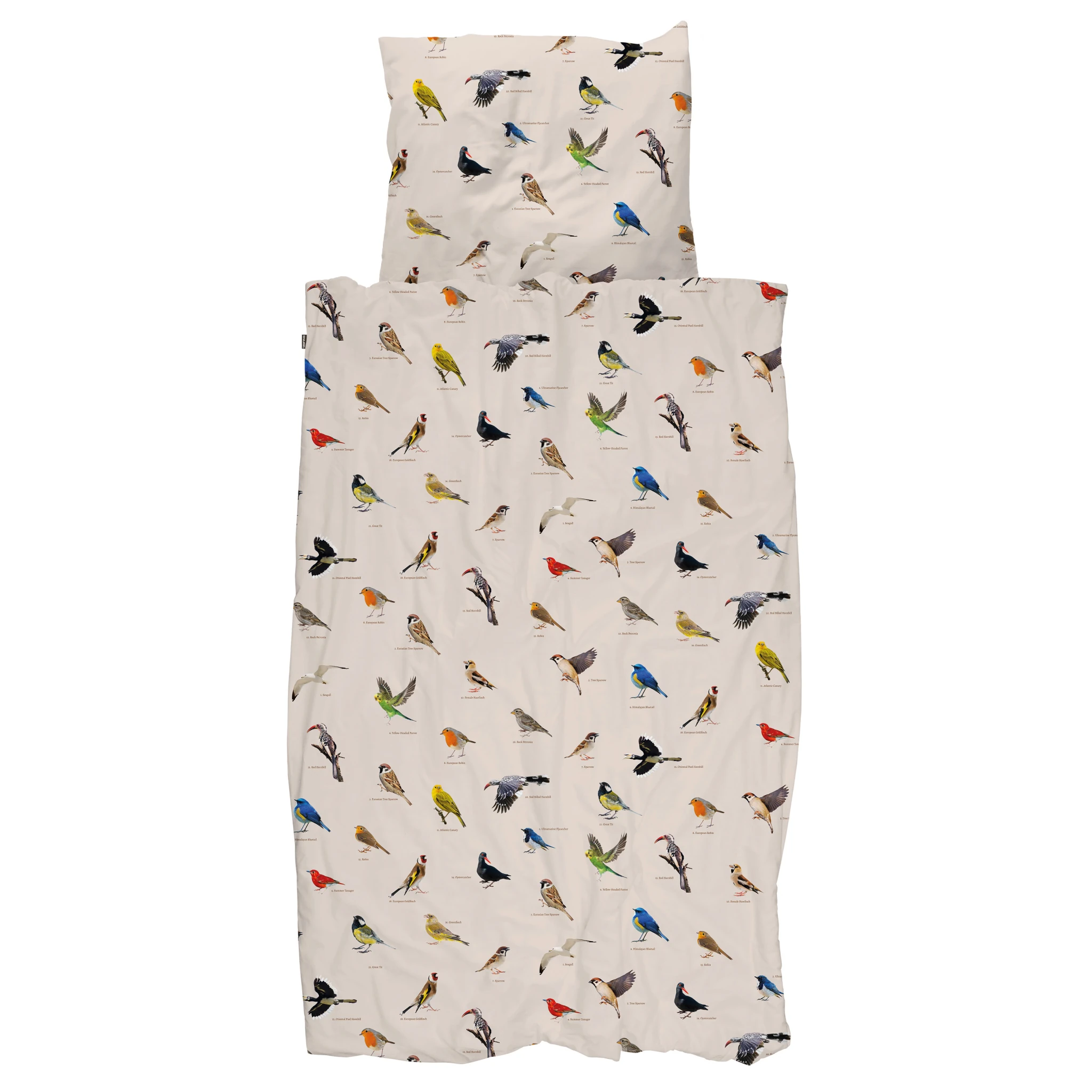 Snurk Bettwäsche VOGELSCHAU Perkal Beige Produktbild Snurk Bettwäsche VOGELSCHAU Perkal Beige