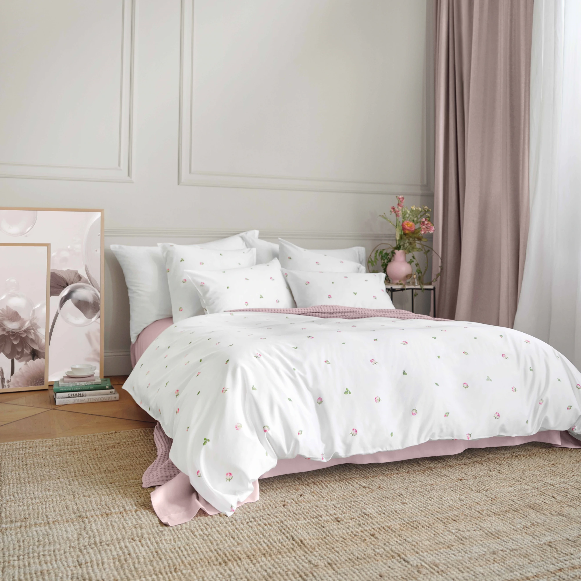 schlossberg bettwaesche jeunesse satin blanc ambiente