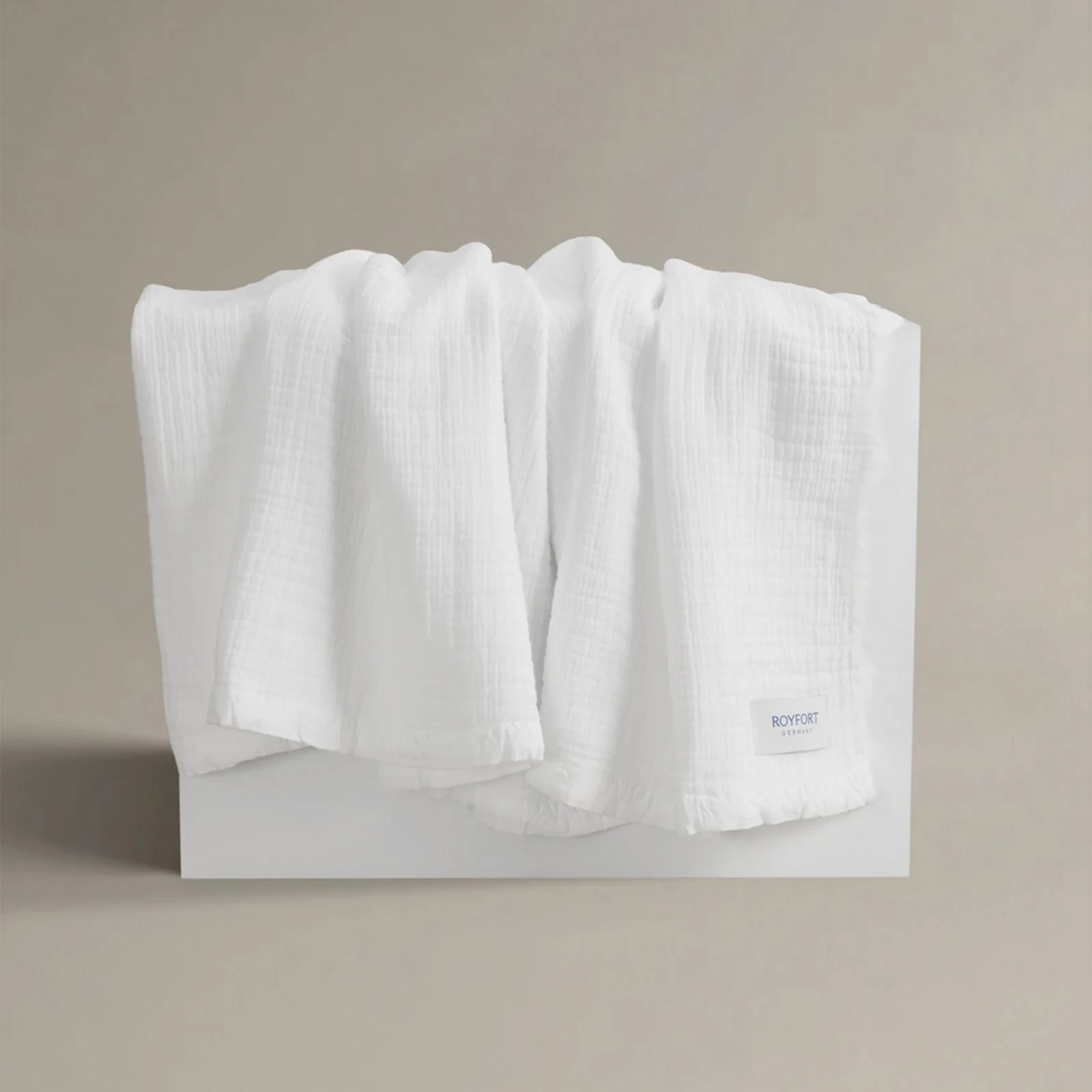 Royfort Throw MUSLIN White product picture Royfort Throw MUSLIN White