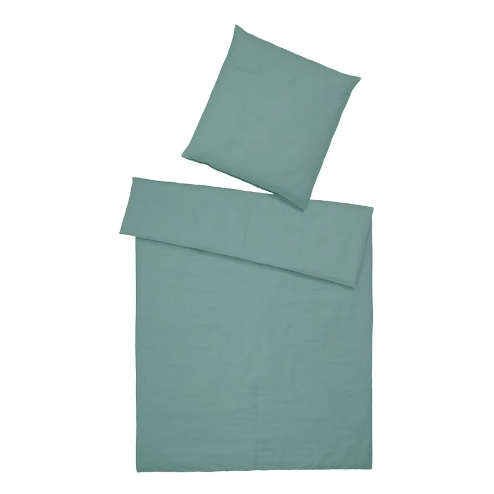 elegante Kinderbettwäsche BREEZEE Halbleinen Salbei