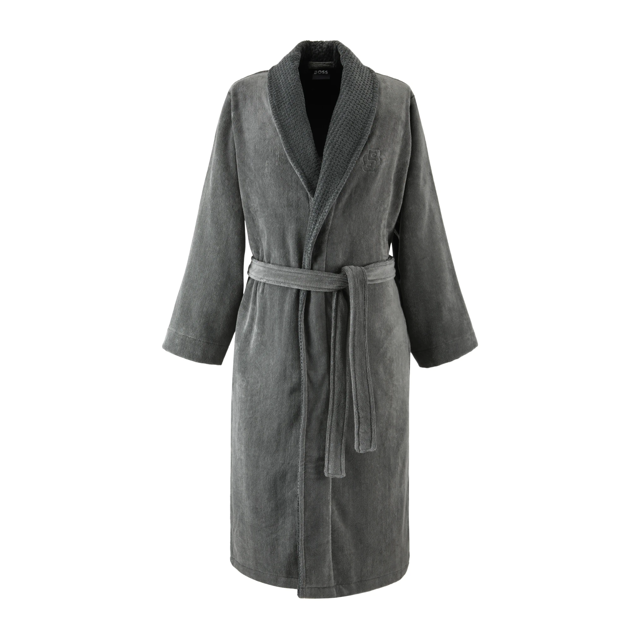 Hugo Boss Bademantel Herren DOUBLE B Charcoal Produktbild Hugo Boss Bademantel Herren DOUBLE B Charcoal