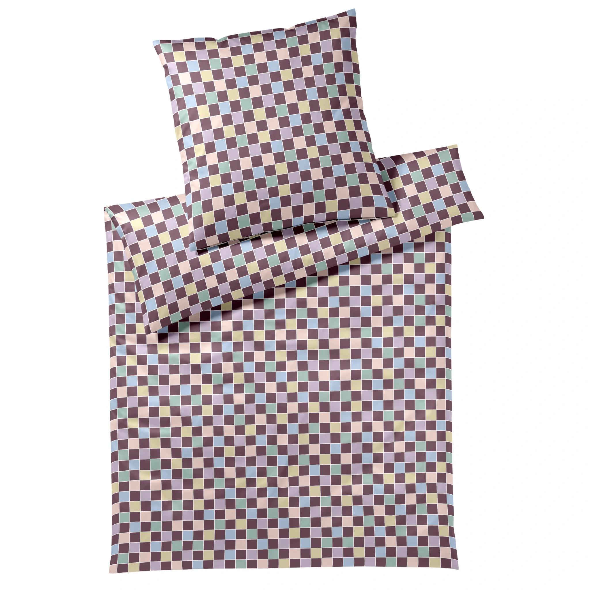 elegante Bettwäsche SCRABBLE Satin Merlot