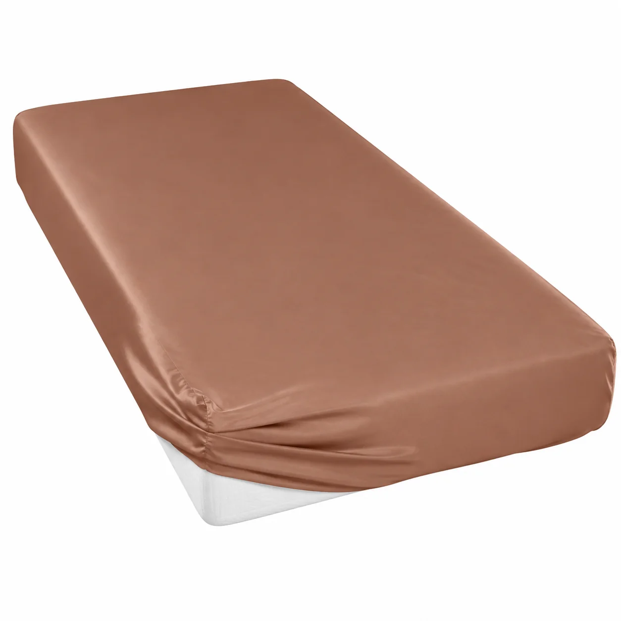 Curt Bauer Fitted Sheet SELECT UNI Sateen Caramel