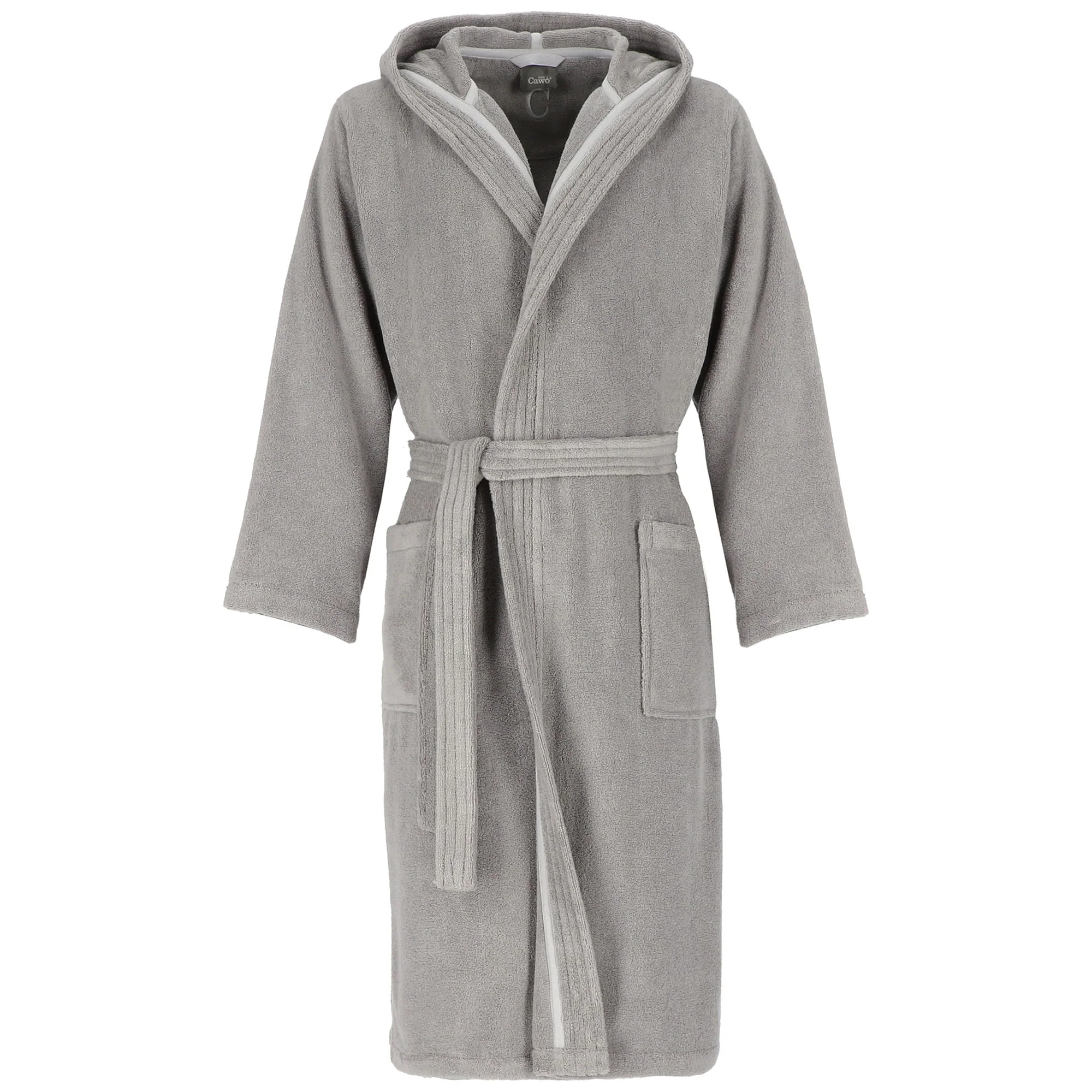 Cawö Bademantel Herren Kapuze THE LUXURY 853 Metal