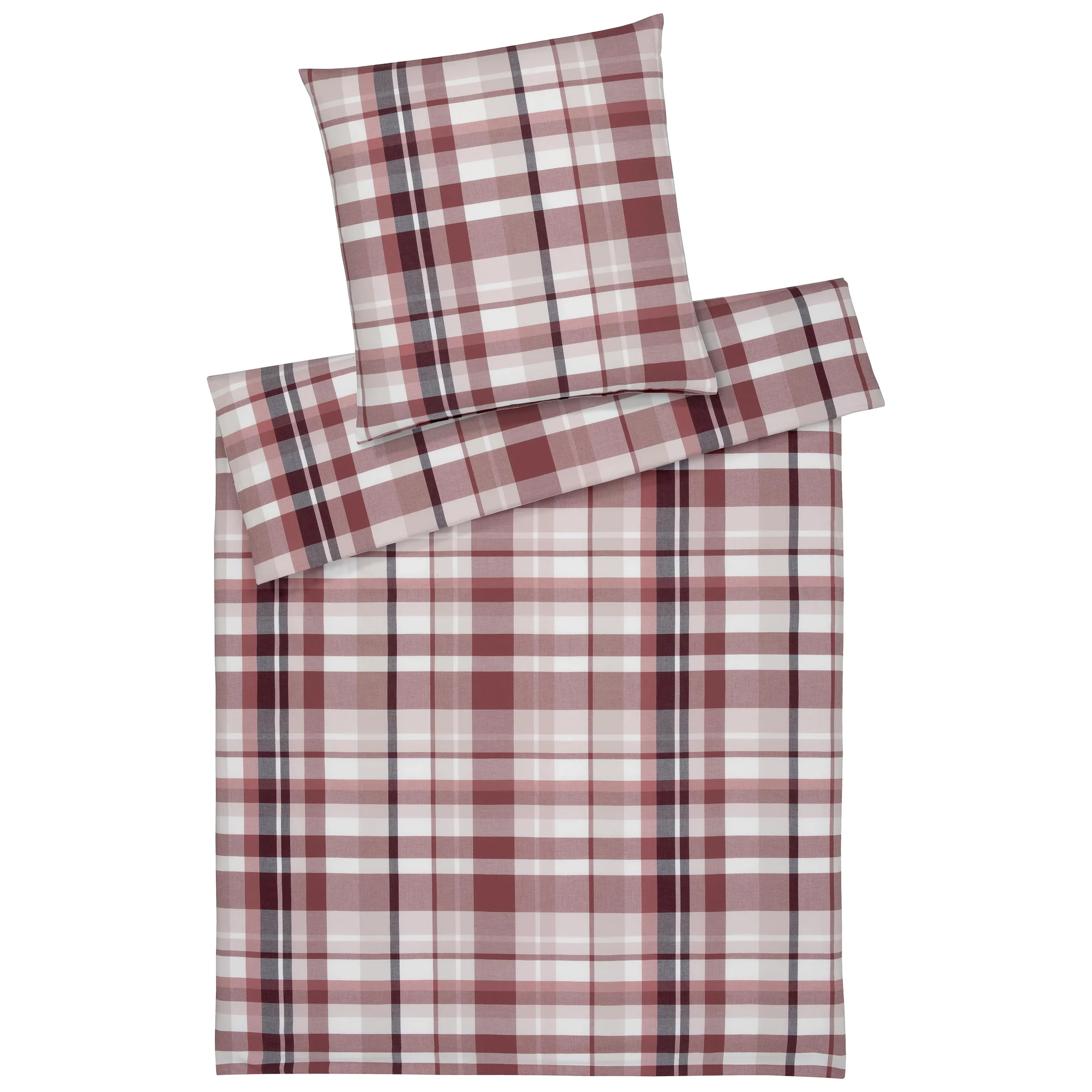 elegante Bettwäsche DARCY Flanell Rosarot
