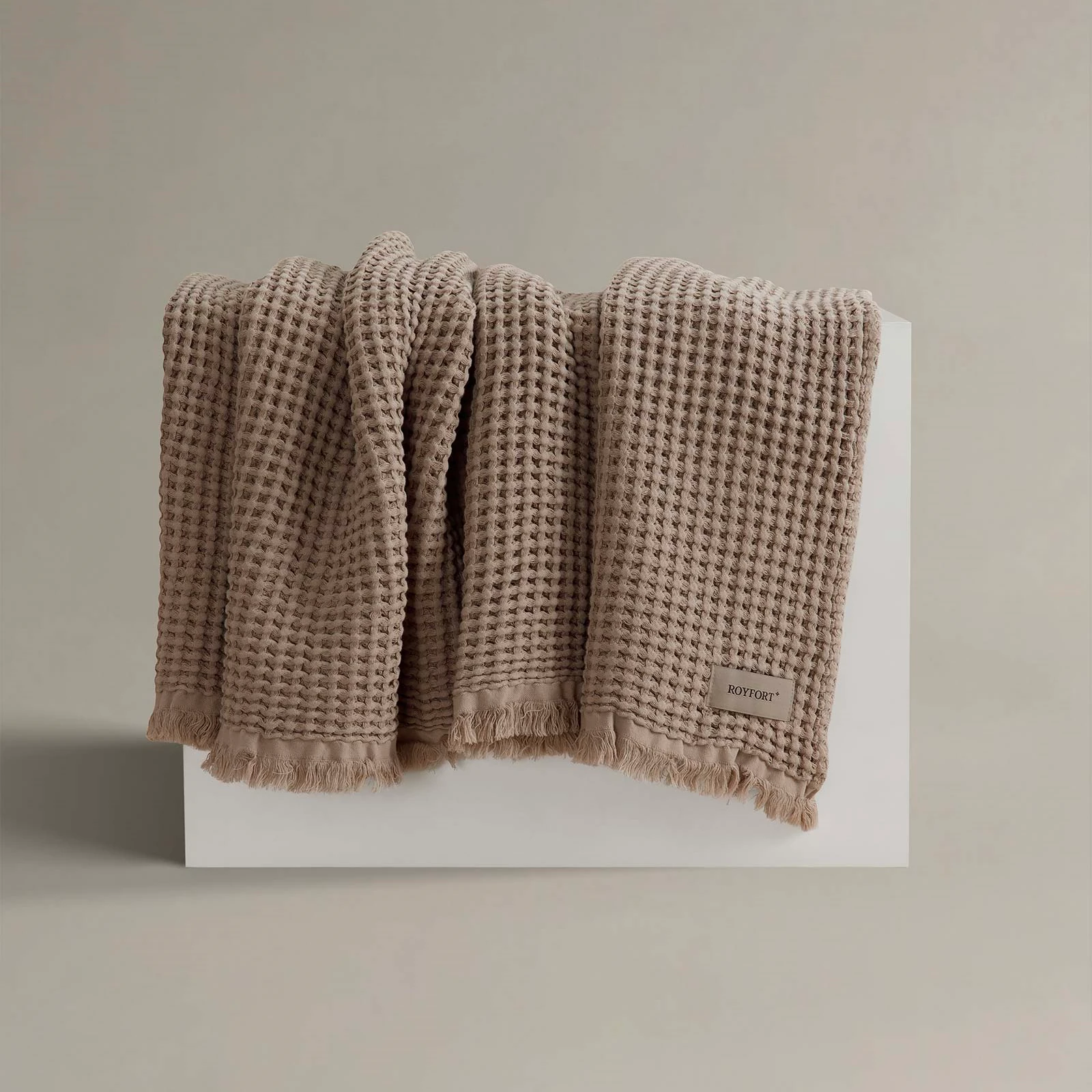 Royfort Throw WAFFLE Taupe