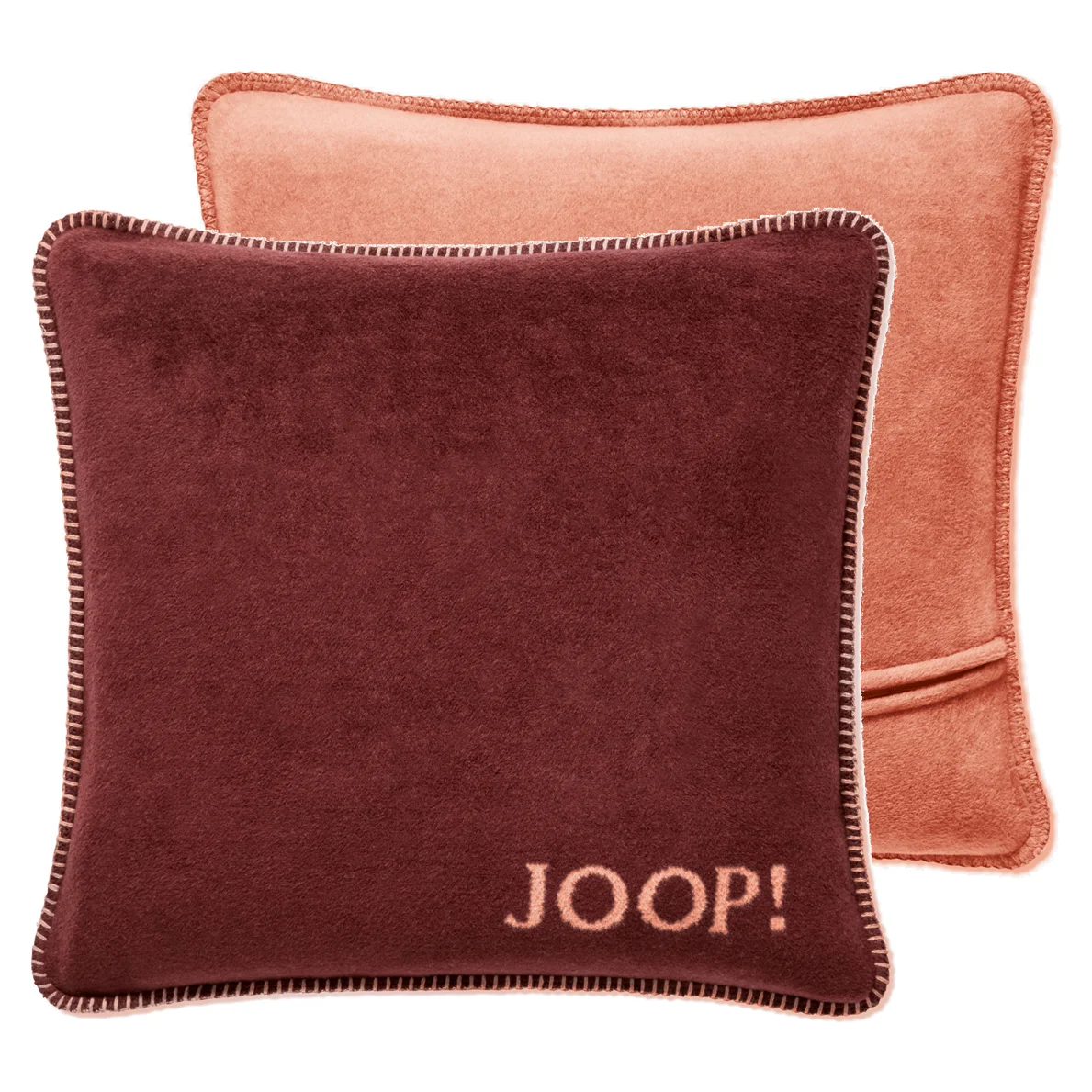 JOOP! Dekokissen UNI DOUBLEFACE Bordeaux-Orange