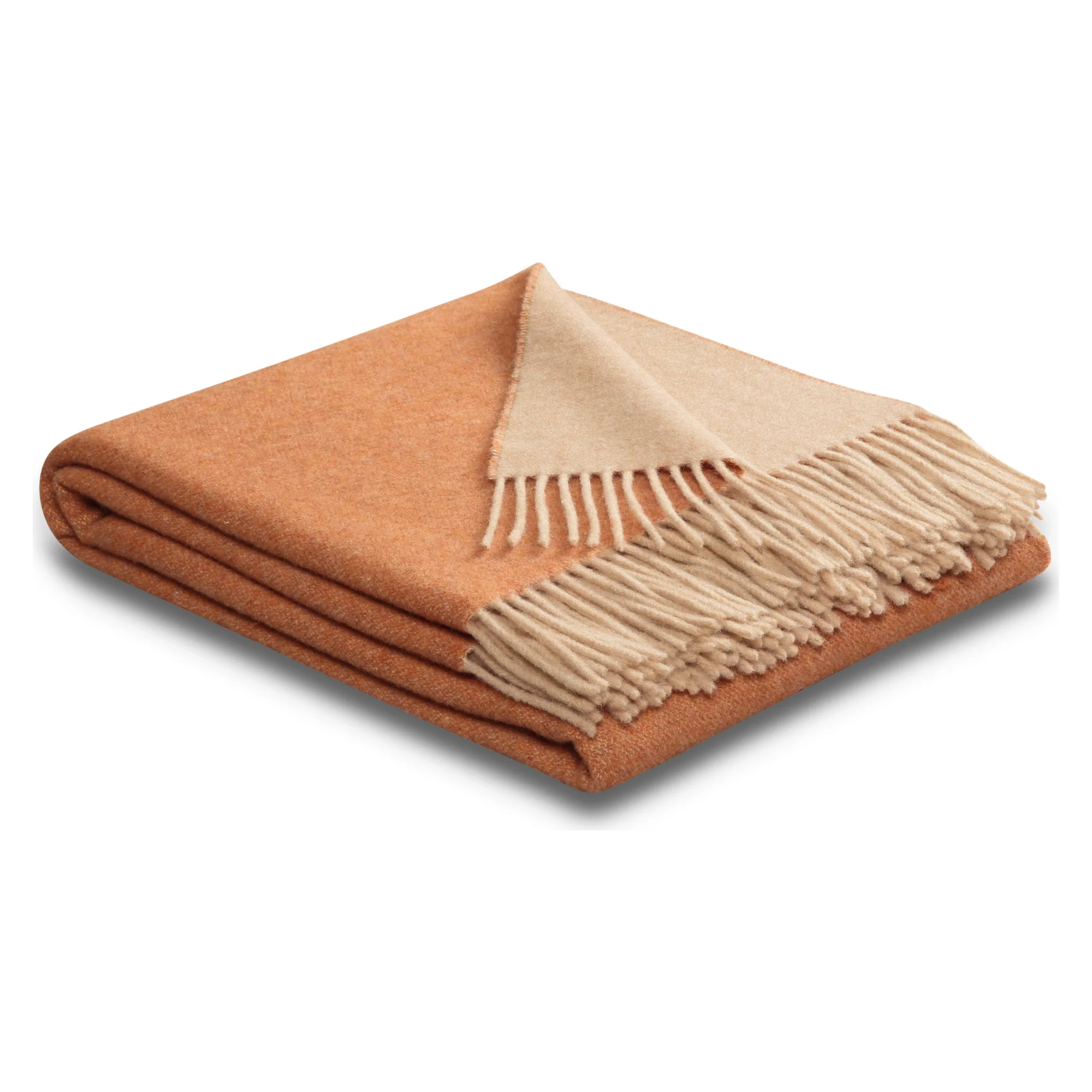 Biederlack Plaid KASCHMIR Henna-Sand