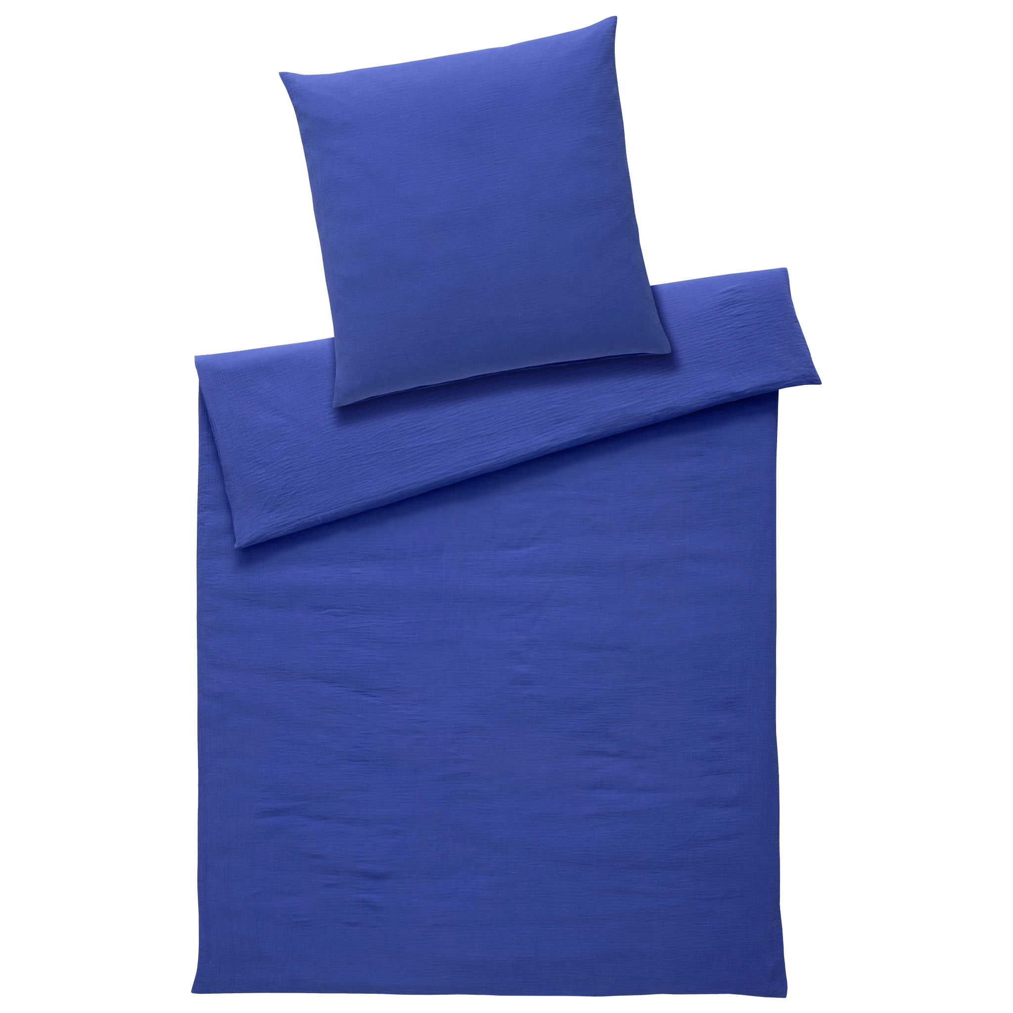 elegante Bettwäsche SMOOTH Musselin Ultramarin