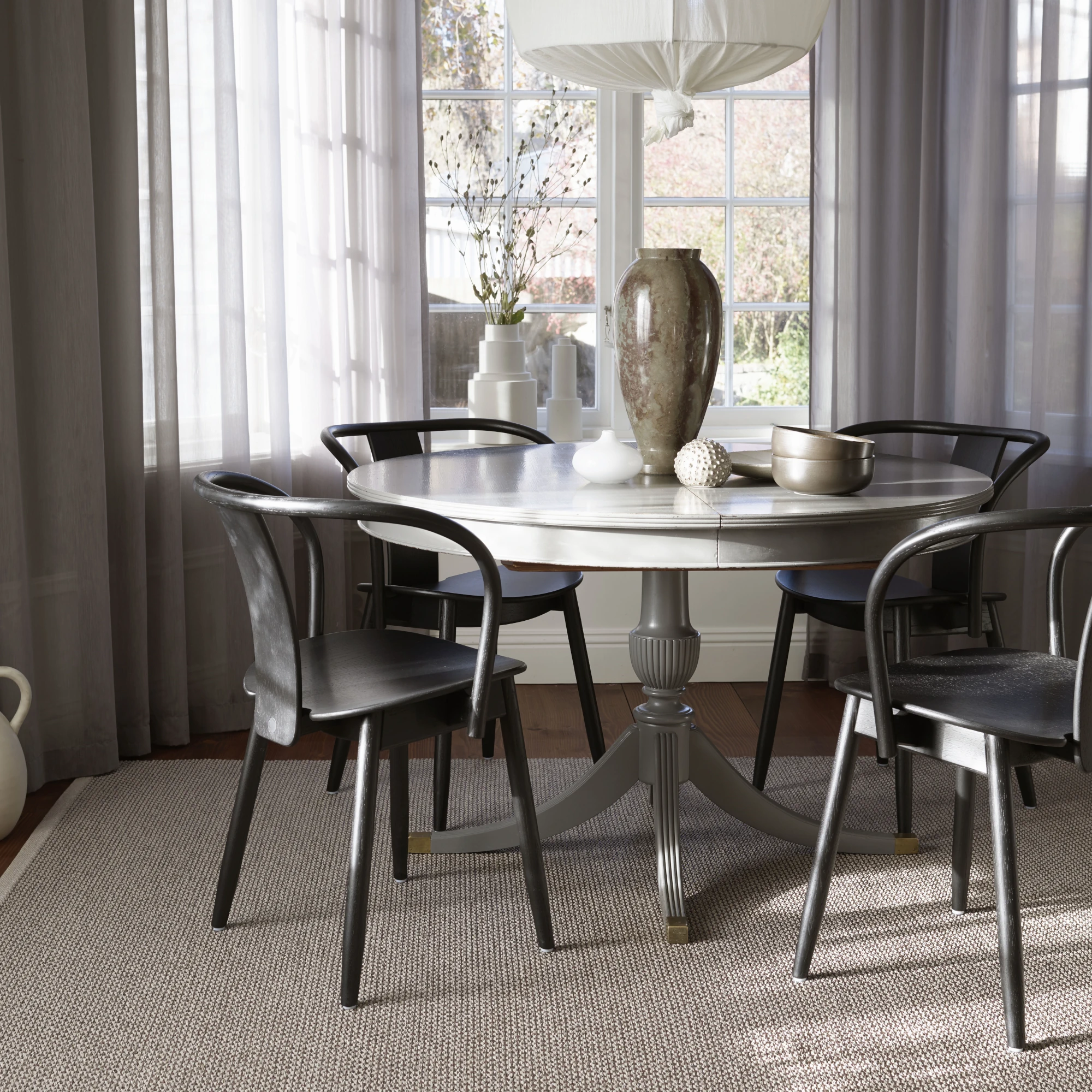 pappelina teppich svea warm grey granit metallic ambiente 2