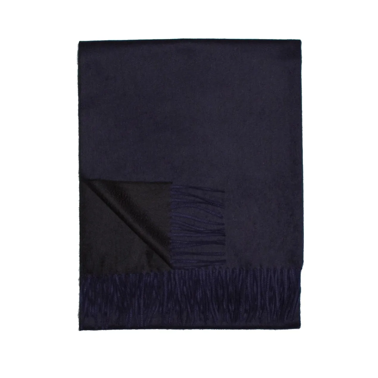 ◾Begg & Co Cashmere Throw REVERSIBLE Navy Black