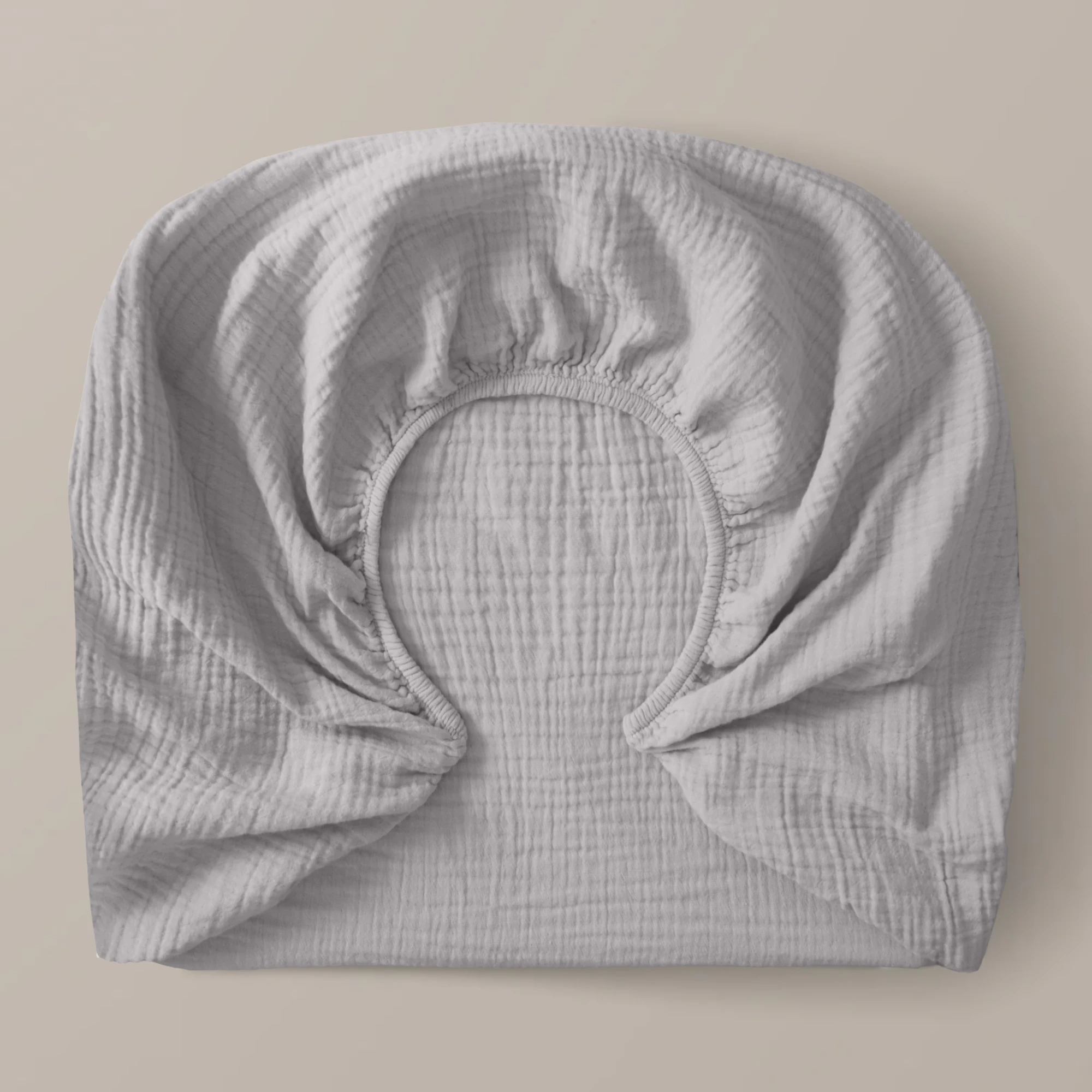 Royfort Spannbettlaken MUSSELIN Sanftgrau