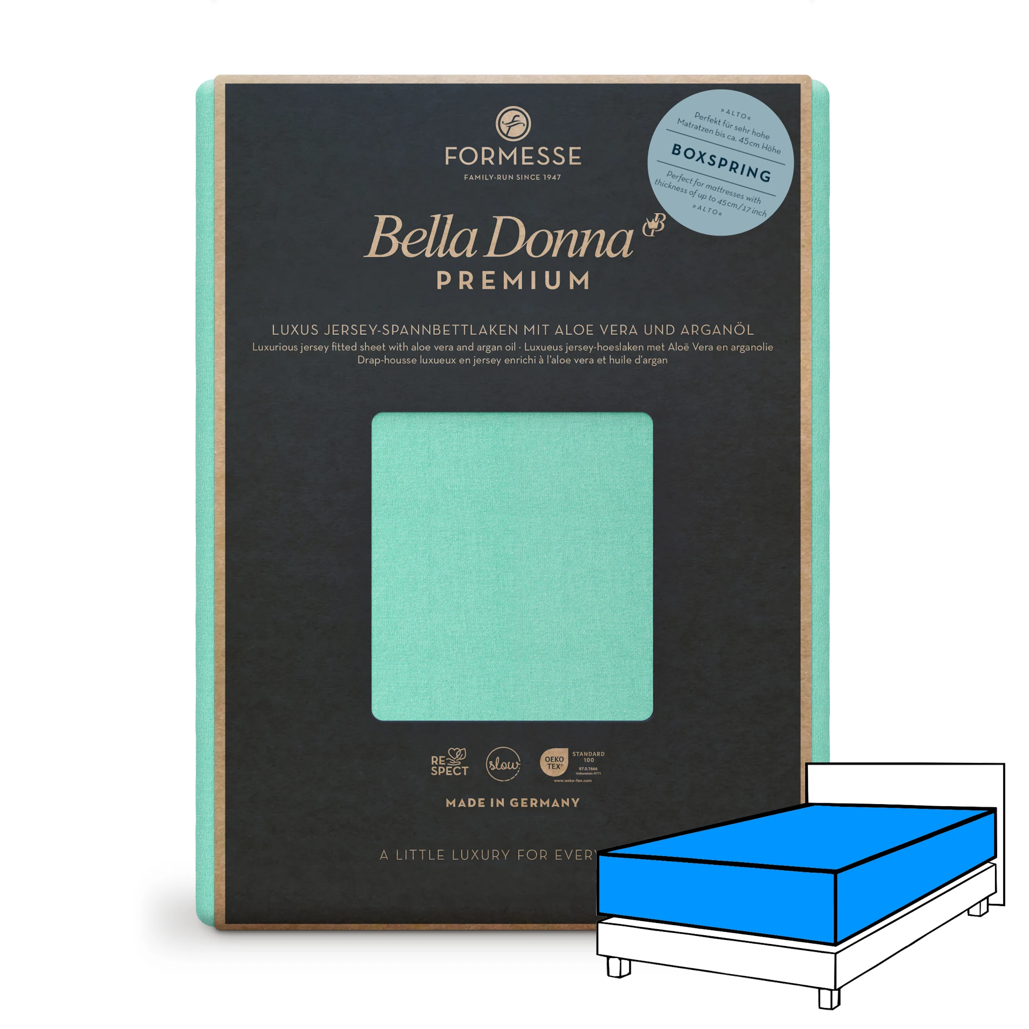 Bella Donna PREMIUM ALTO Spannbettlaken Jersey Mint