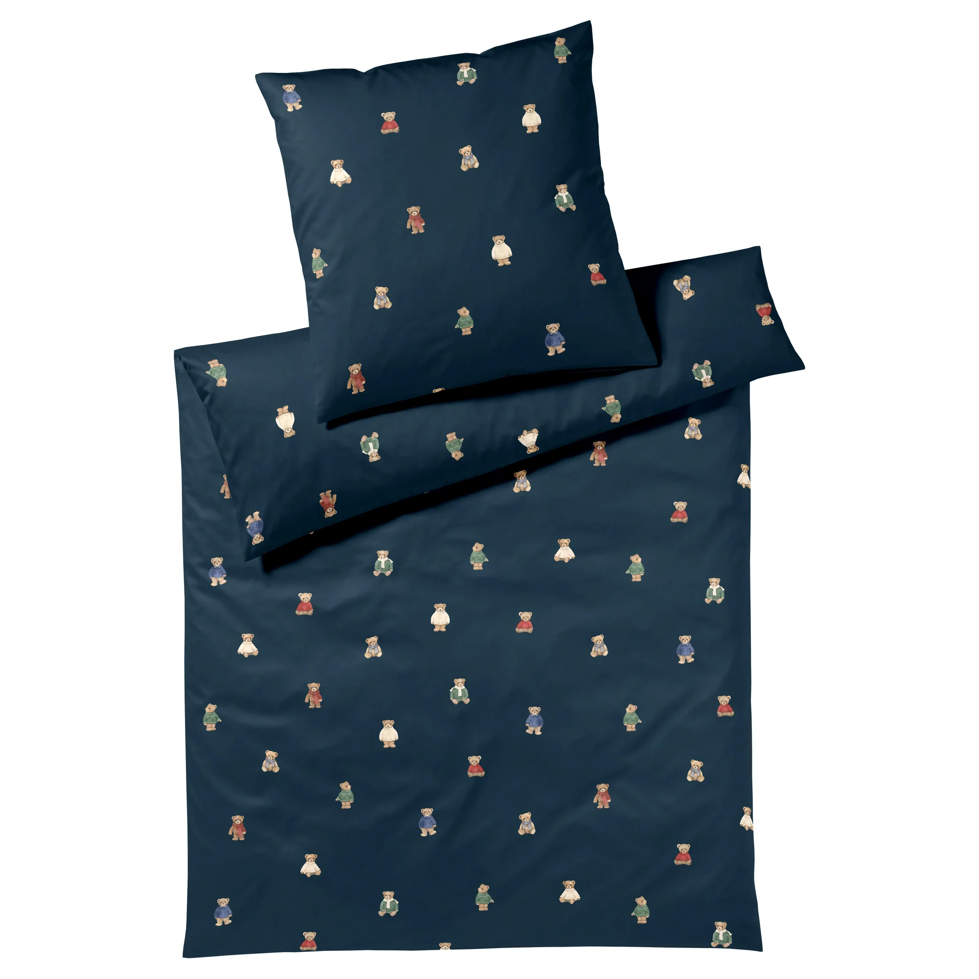 elegante Bettwäsche TEDDY Flanell Dunkelblau Produkt elegante Bettwäsche TEDDY Flanell Dunkelblau