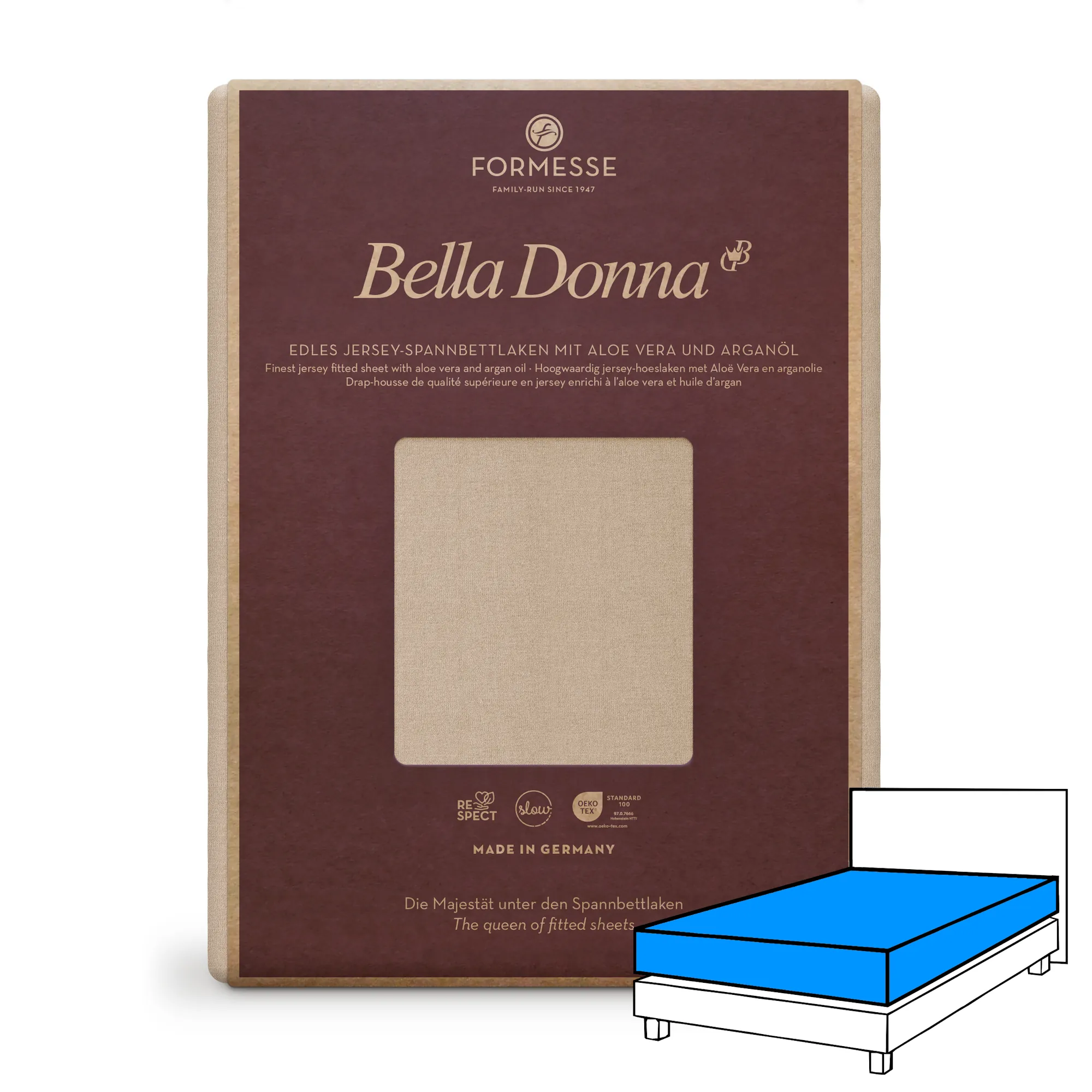 BELLA DONNA Spannbettlaken Jersey Champignon Produktbild 1 BELLA DONNA Spannbettlaken Jersey Champignon 1
