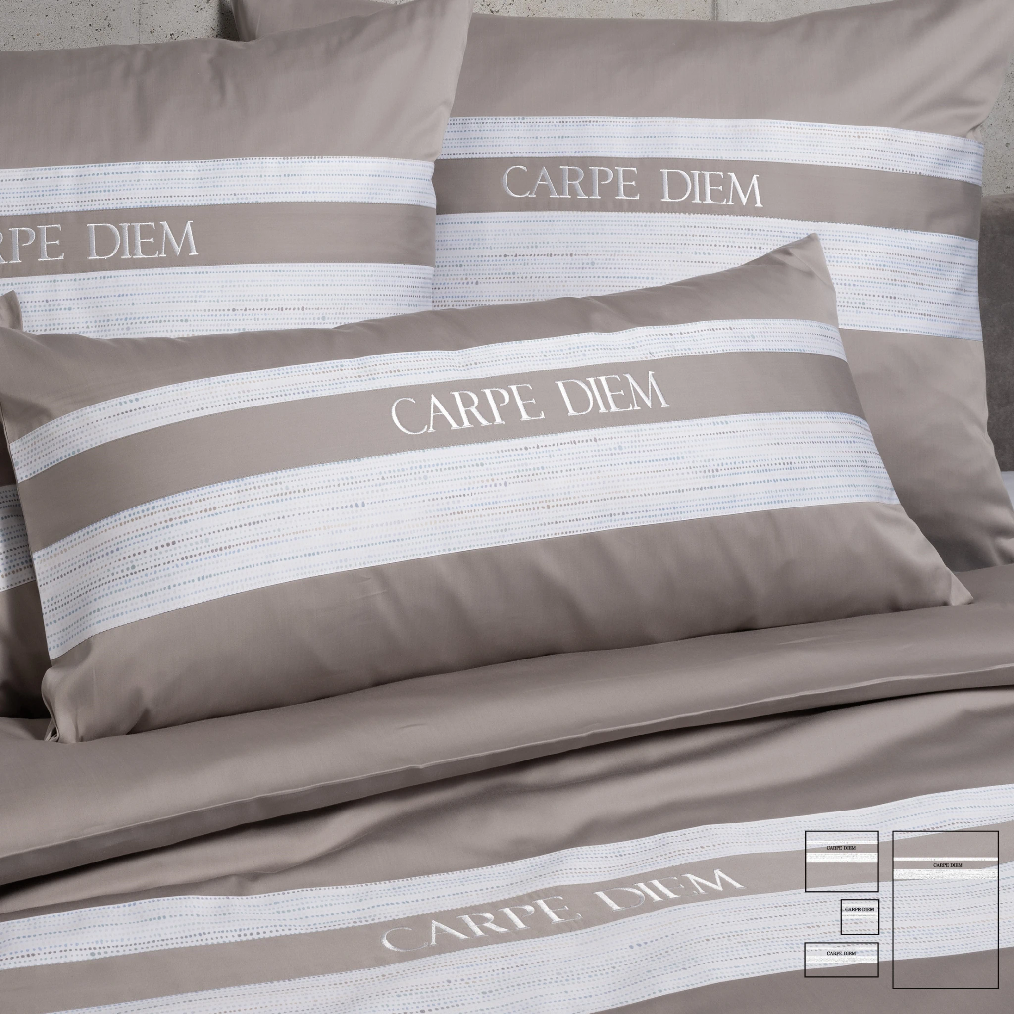 Graser Bettwäsche CARPE DIEM Satin Siam-Weiss