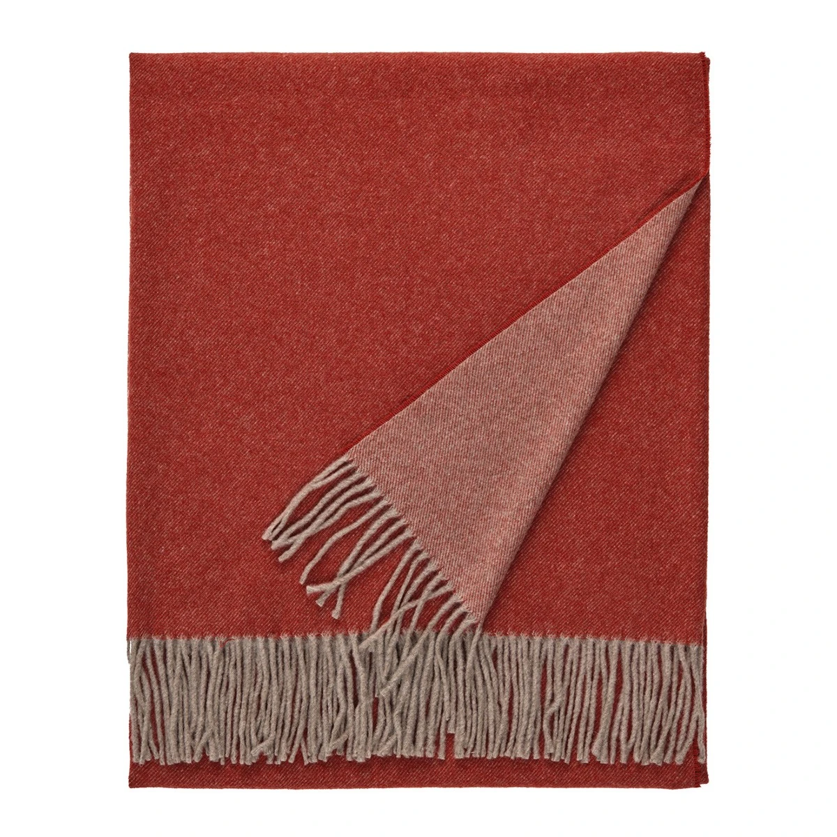 Christian Fischbacher Plaid ASPEN Kaschmir Hummerrot Produktbild Christian Fischbacher Plaid ASPEN Kaschmir Hummerrot