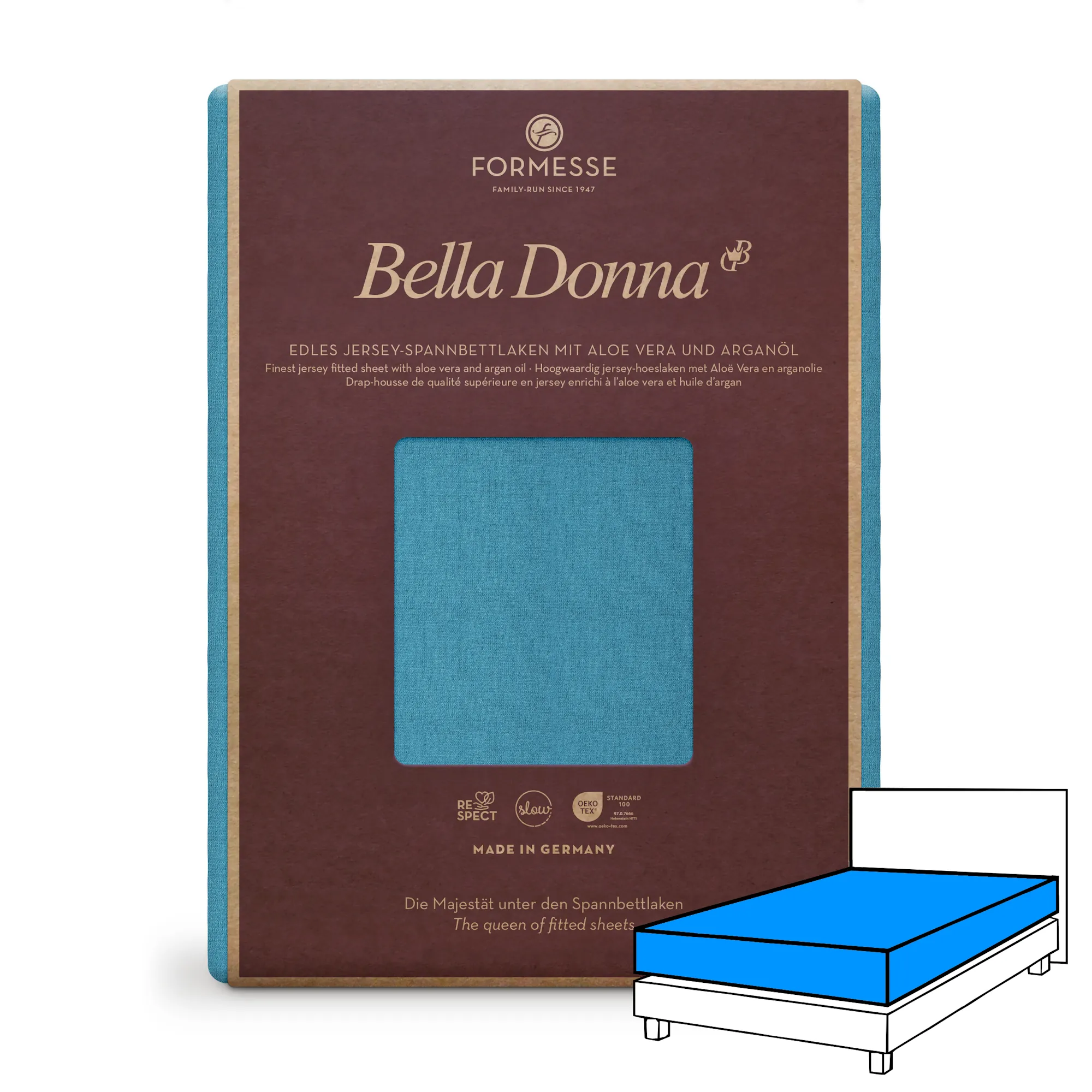 BELLA DONNA Spannbettlaken Jersey Arktis 1