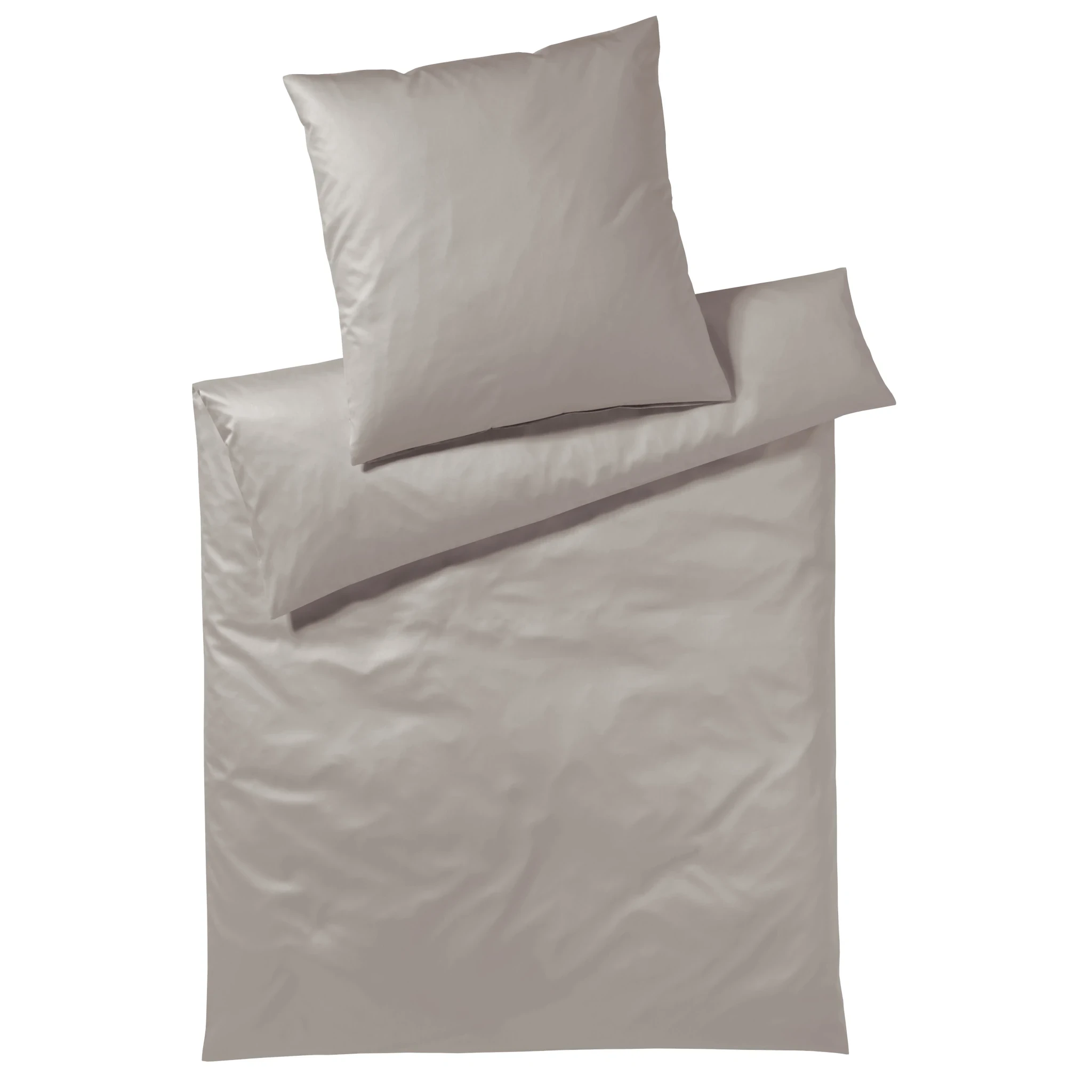 elegante Bettwäsche SOLID Satin Greige Produktbild elegante Bettwäsche SOLID Satin Greige