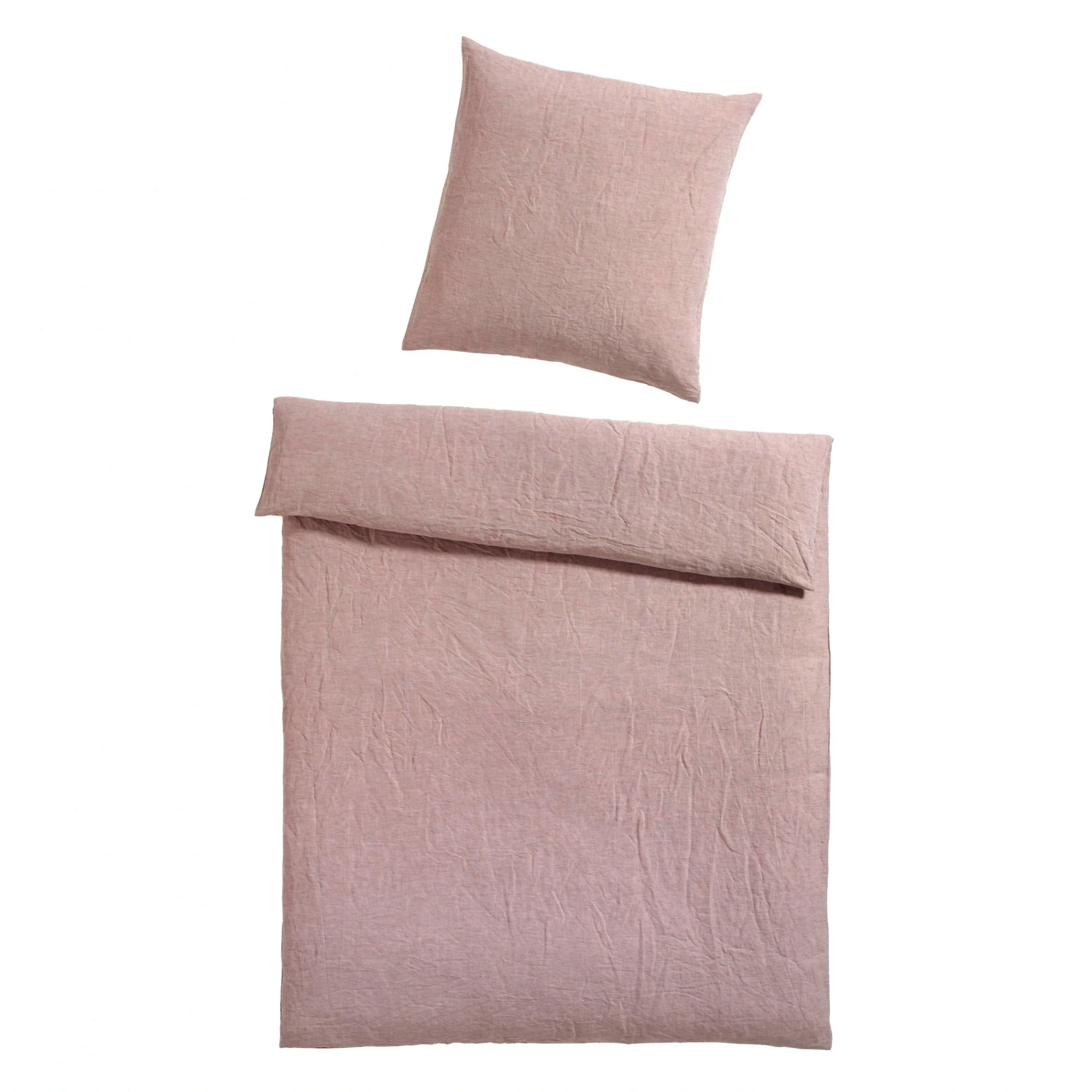 elegante Kinderbettwäsche BREEZEE Halbleinen Blush