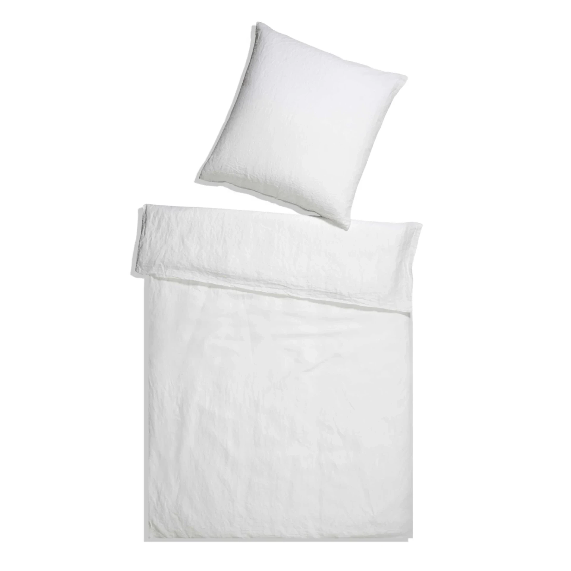 elegante Kinderbettwäsche BREEZEE Halbleinen Weiß 