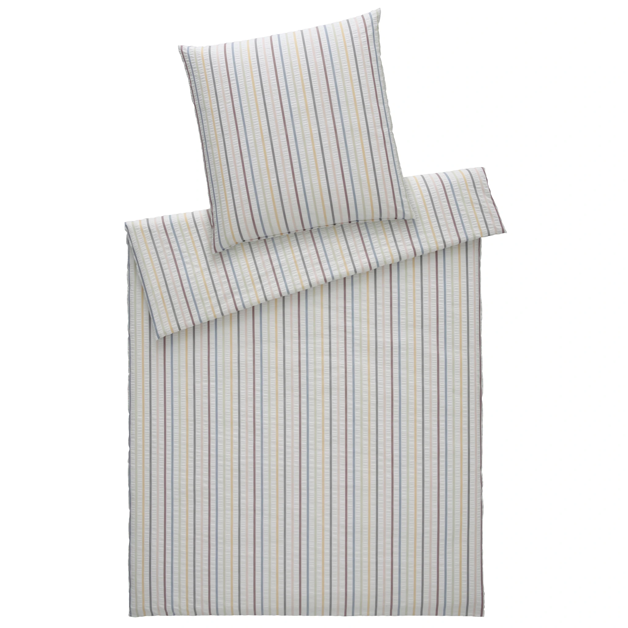 elegante Bettwäsche PAULA Seersucker Multi Blau