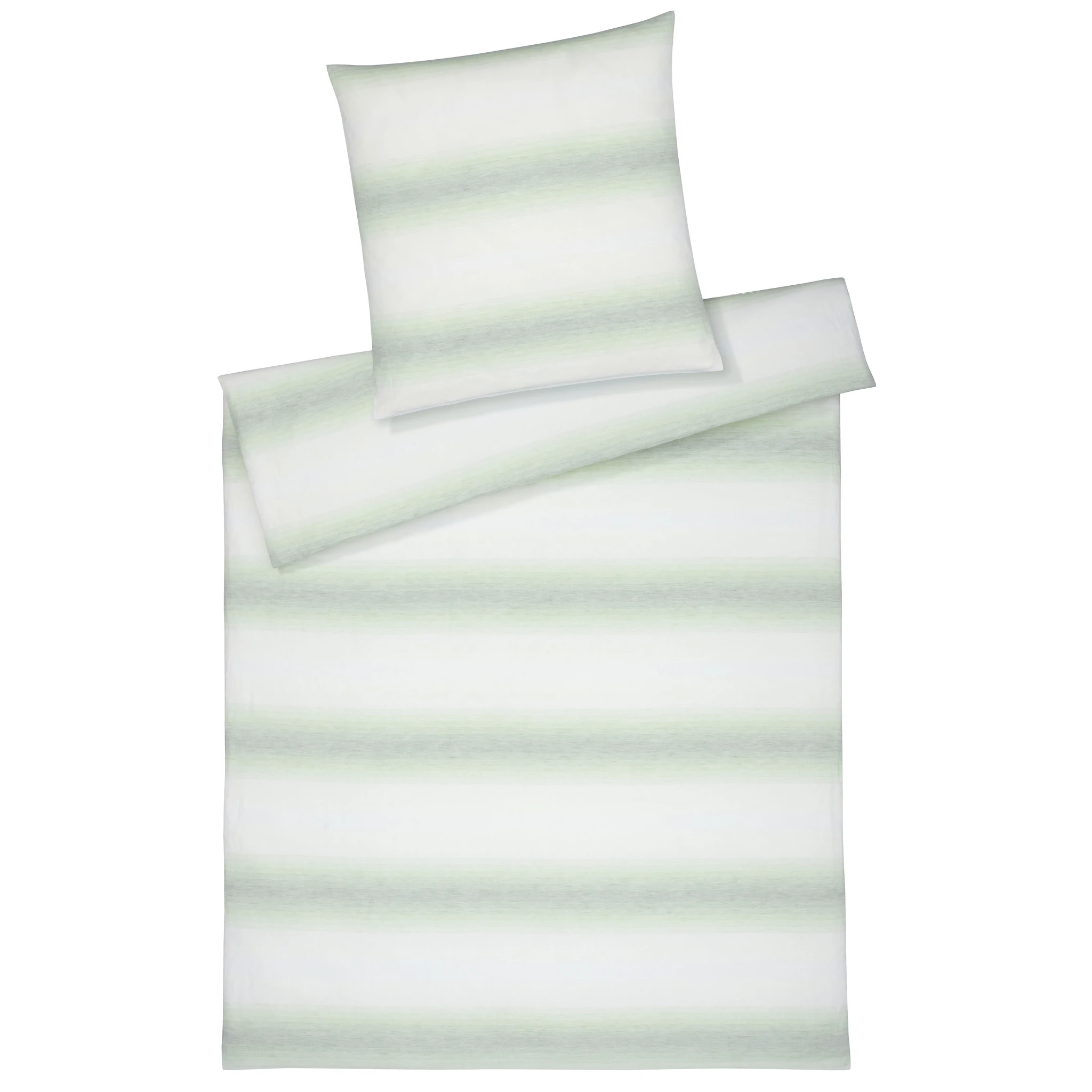 elegante Bettwäsche LAYER Halbleinen Pastellgrün Produktbild elegante Bettwäsche LAYER Halbleinen Pastellgrün