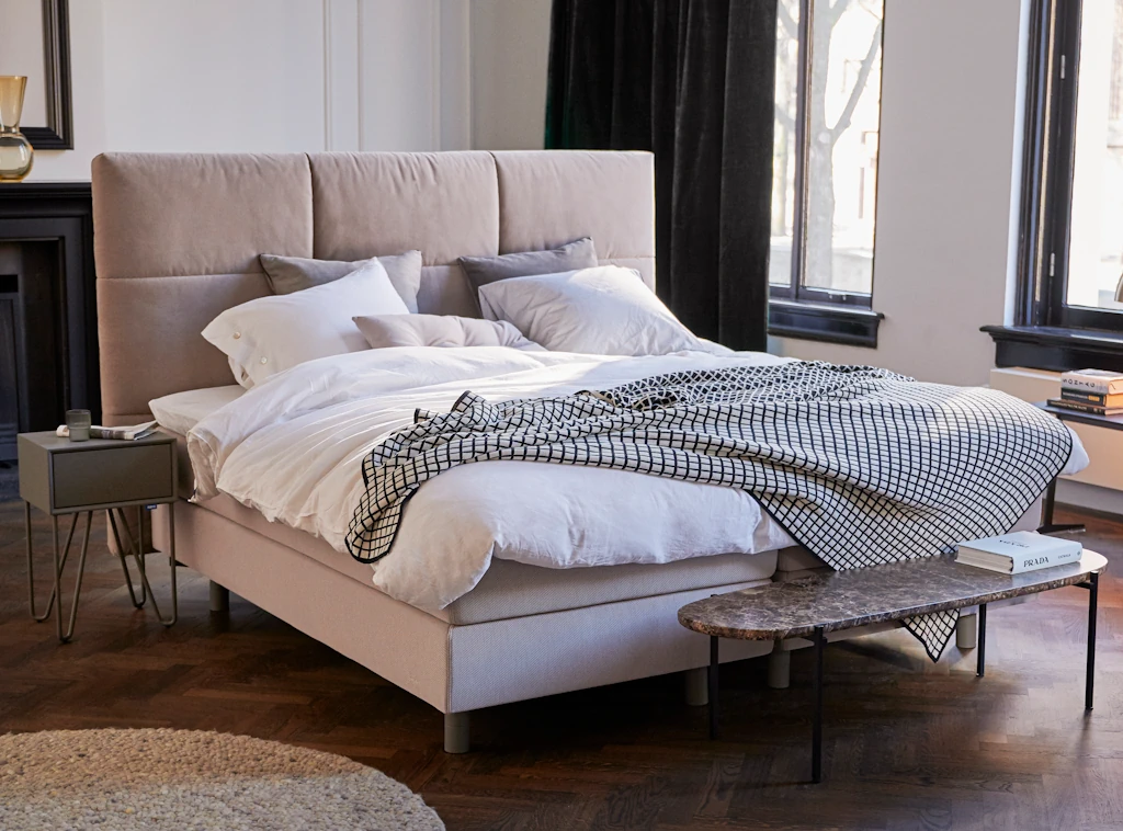Auping Bett Original Valencia mit beige bezogenem Stoff