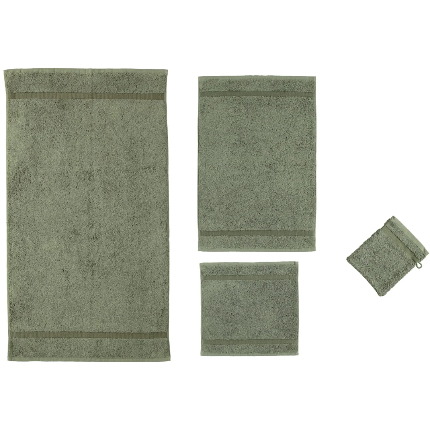 Rhomtuft PRINCESS Towels Olive product picture Rhomtuft PRINCESS Towels Olive