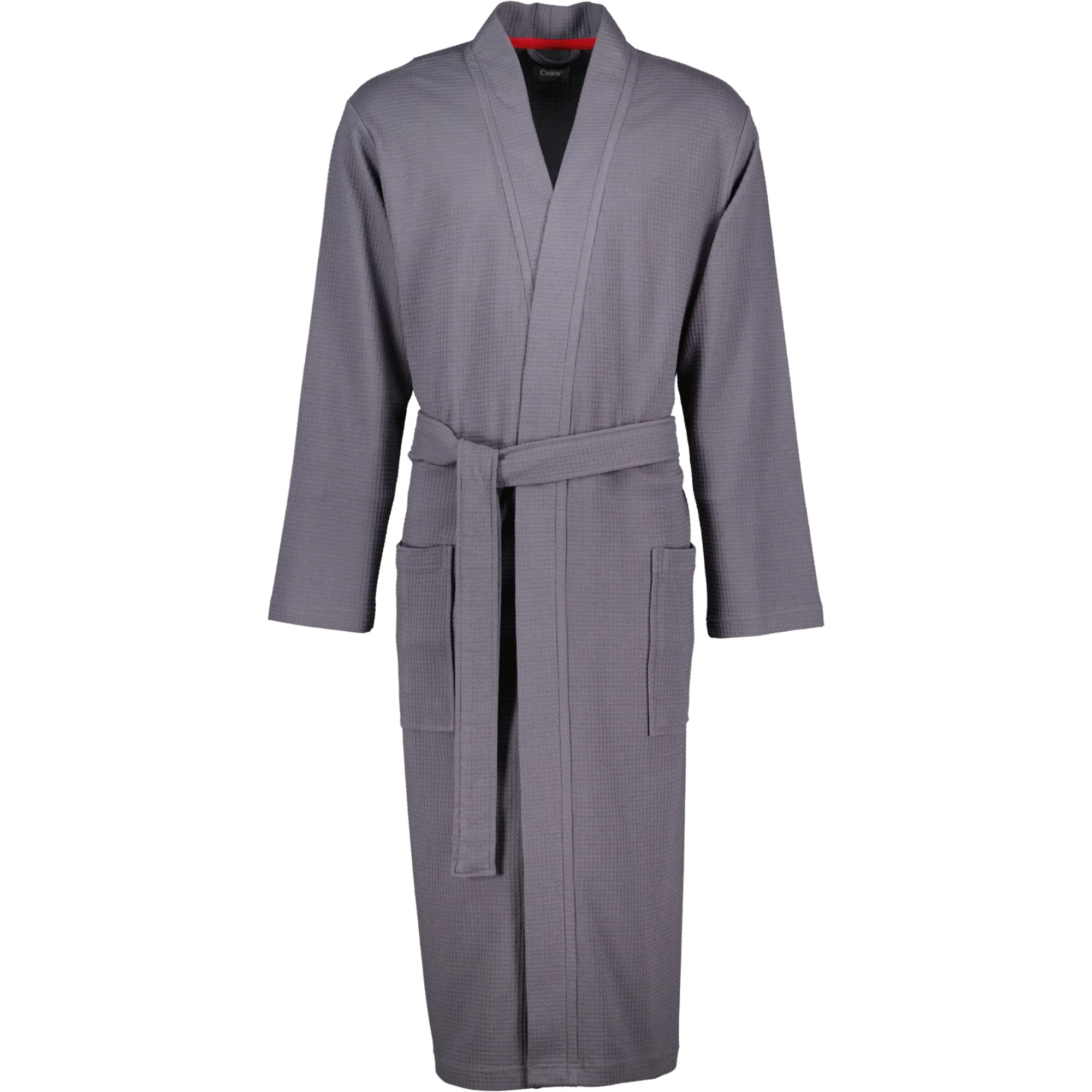 Cawö Bademantel Herren Kimono PIQUÉ 816 Anthrazit