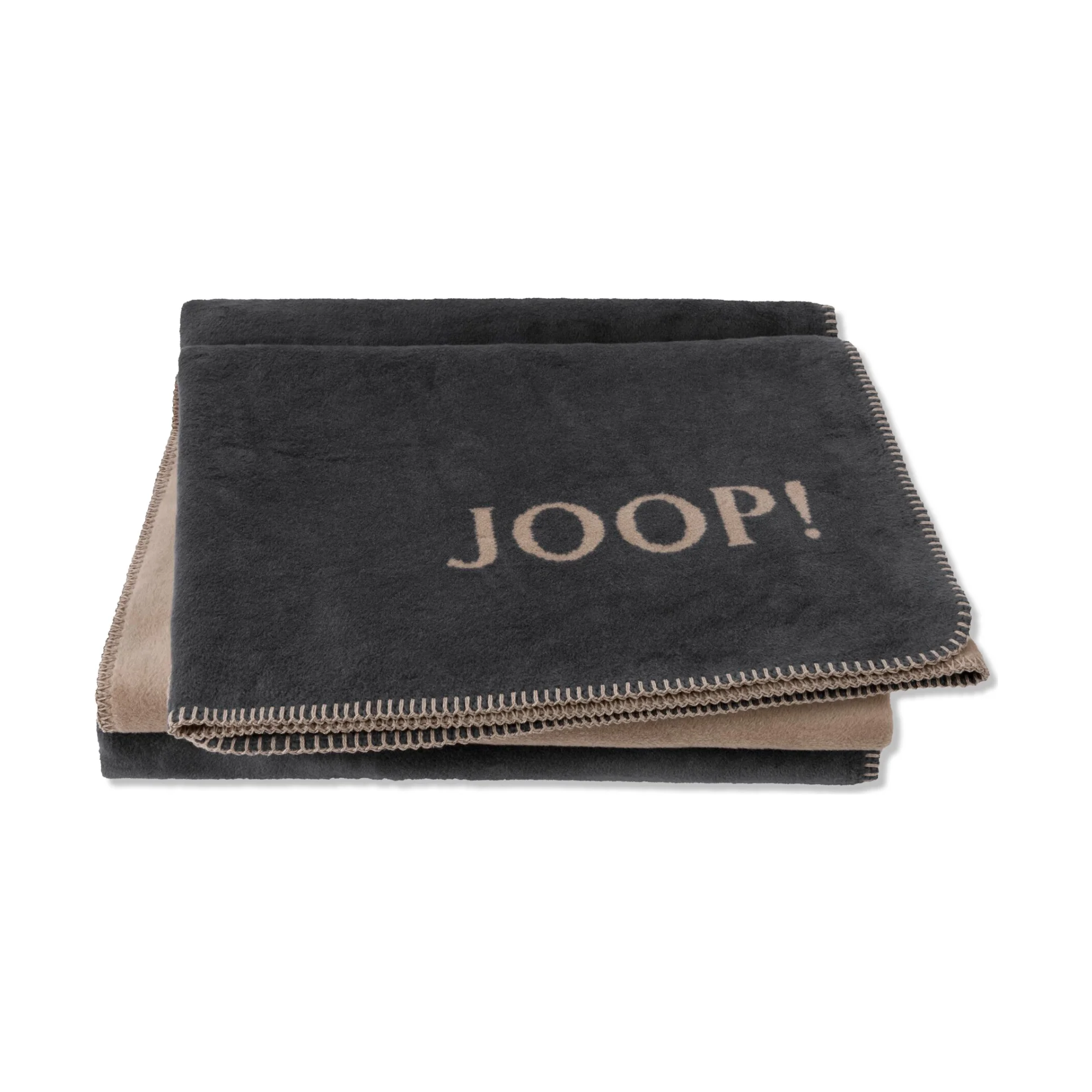 JOOP! Plaid UNI DOUBLEFACE Anthrazit-Karamell