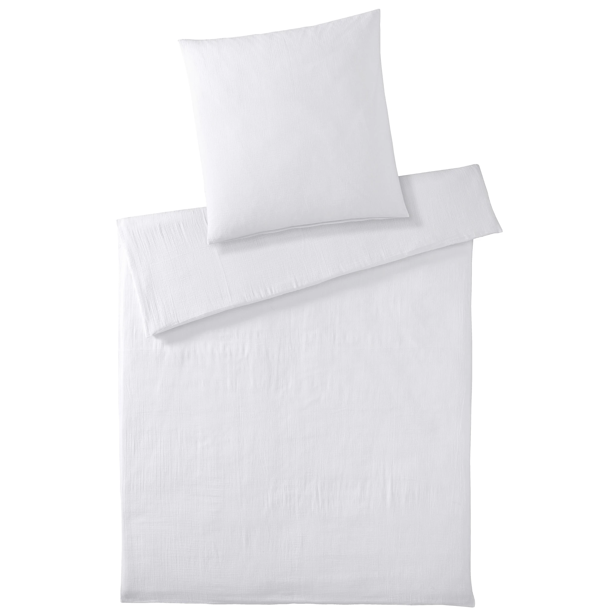 elegante Bettwäsche SMOOTH Musselin Weiß Produktbild elegante Bettwäsche SMOOTH Musselin Weiß