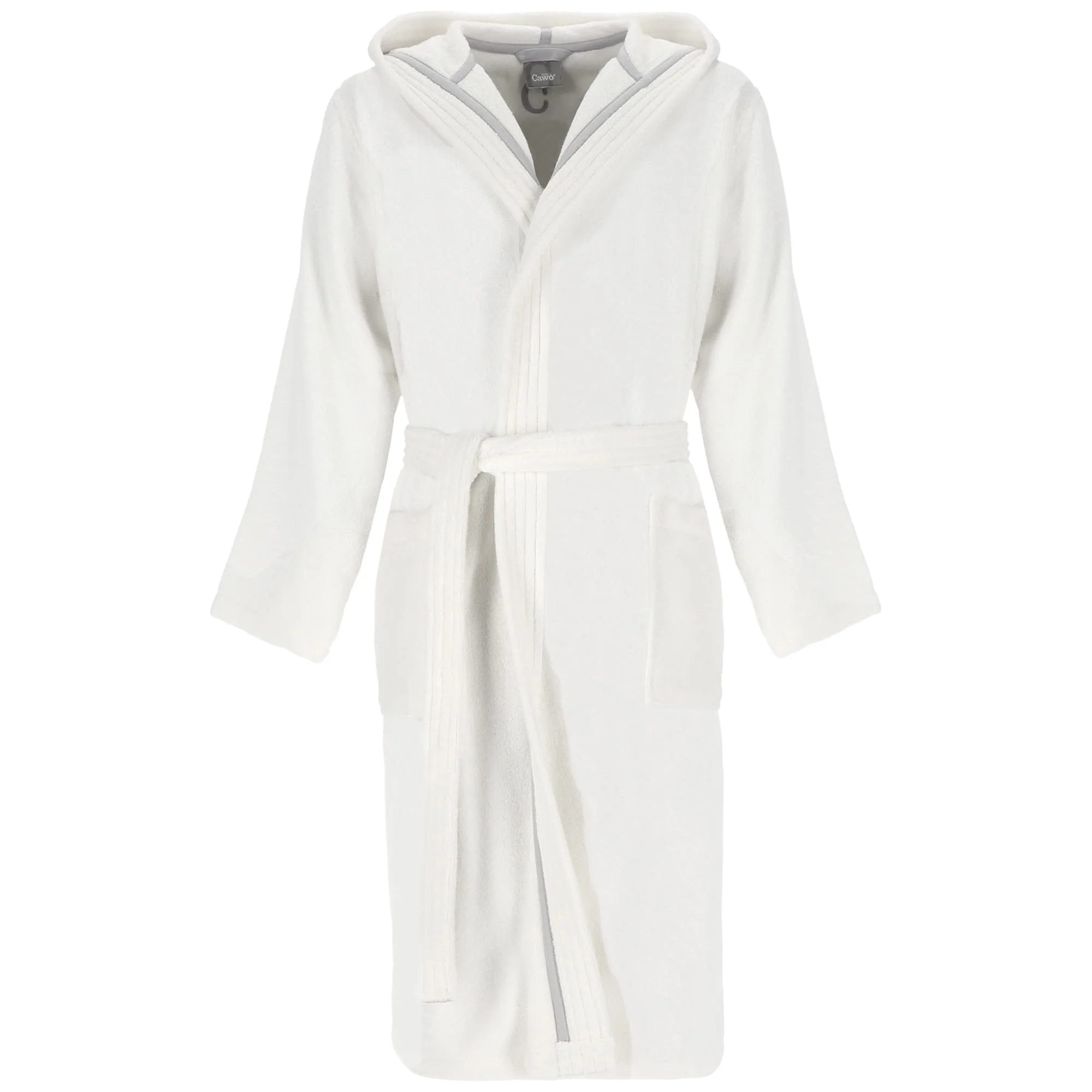 Cawö Bademantel Herren Kapuze THE LUXURY 853 Weiß