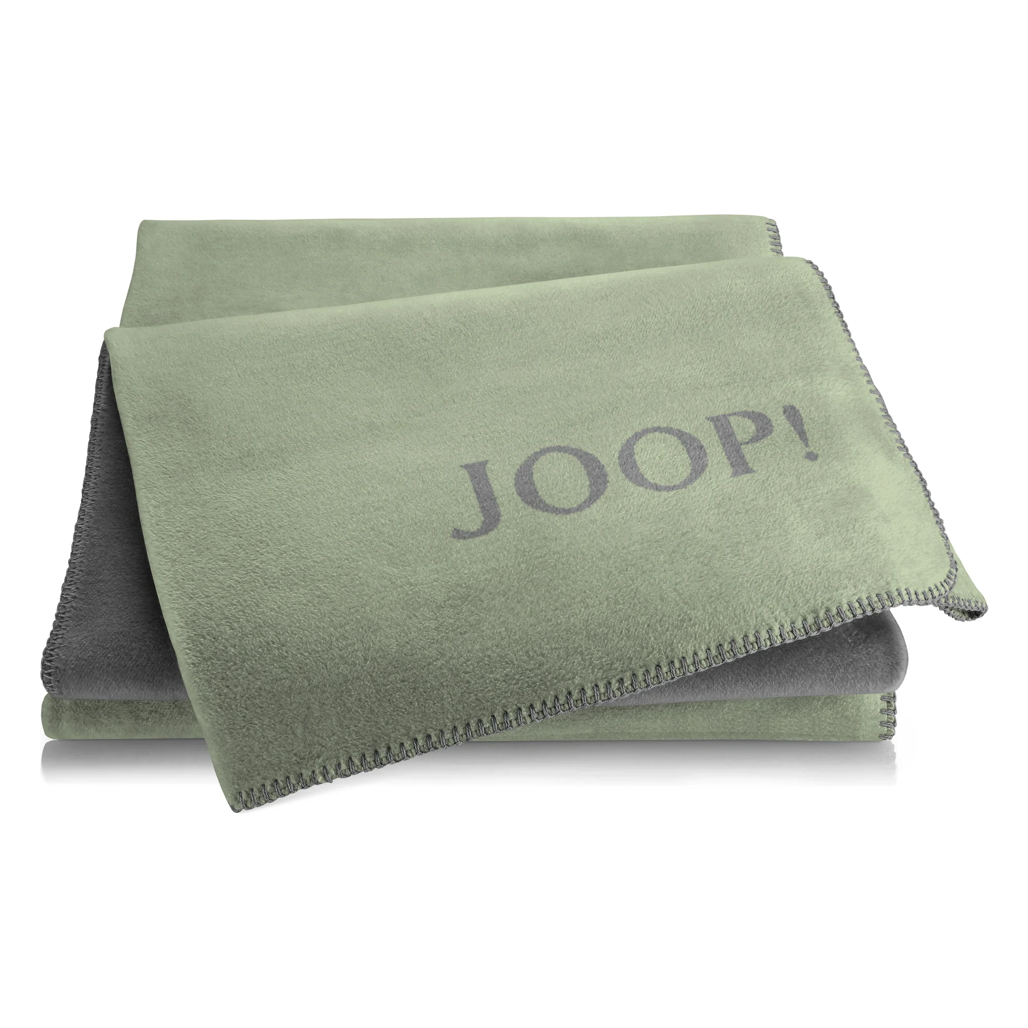 JOOP! Plaid UNI DOUBLEFACE Oliv-Stein Produktbild JOOP! Plaid UNI DOUBLEFACE Oliv-Stein