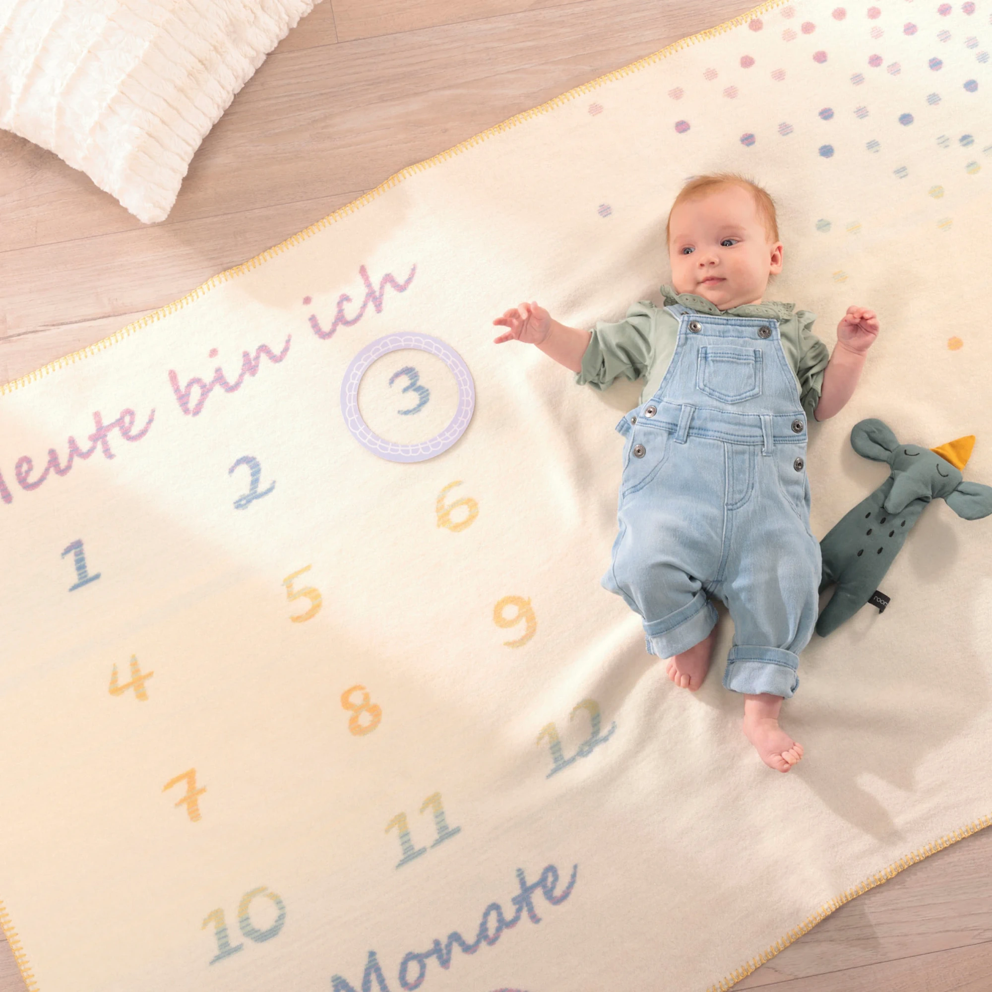 biederlack kinder kuscheldecke milestone ambiente