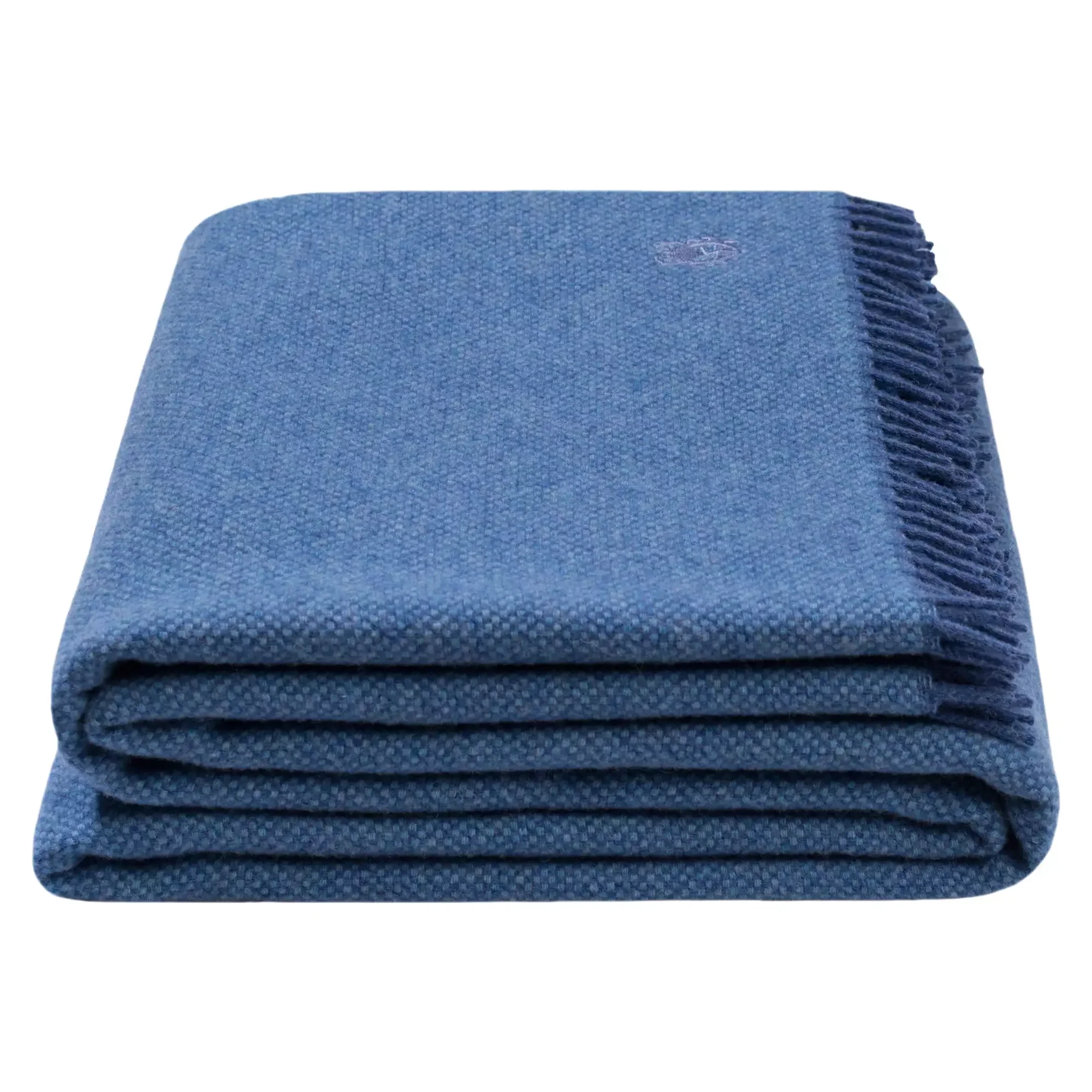 Zoeppritz Plaid MUST RELAX Schurwolle Denim Produktbild Zoeppritz Plaid MUST RELAX Schurwolle Denim