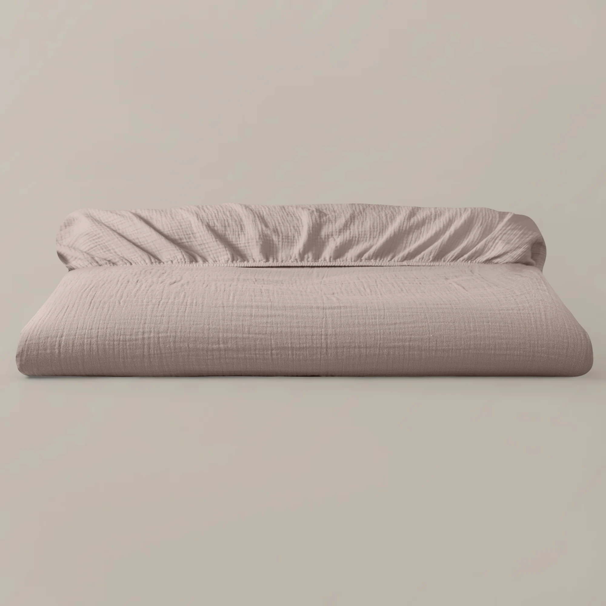 Royfort Fitted Sheet MUSLIN Taupe product picture 1 Royfort Fitted Sheet MUSLIN Taupe 1