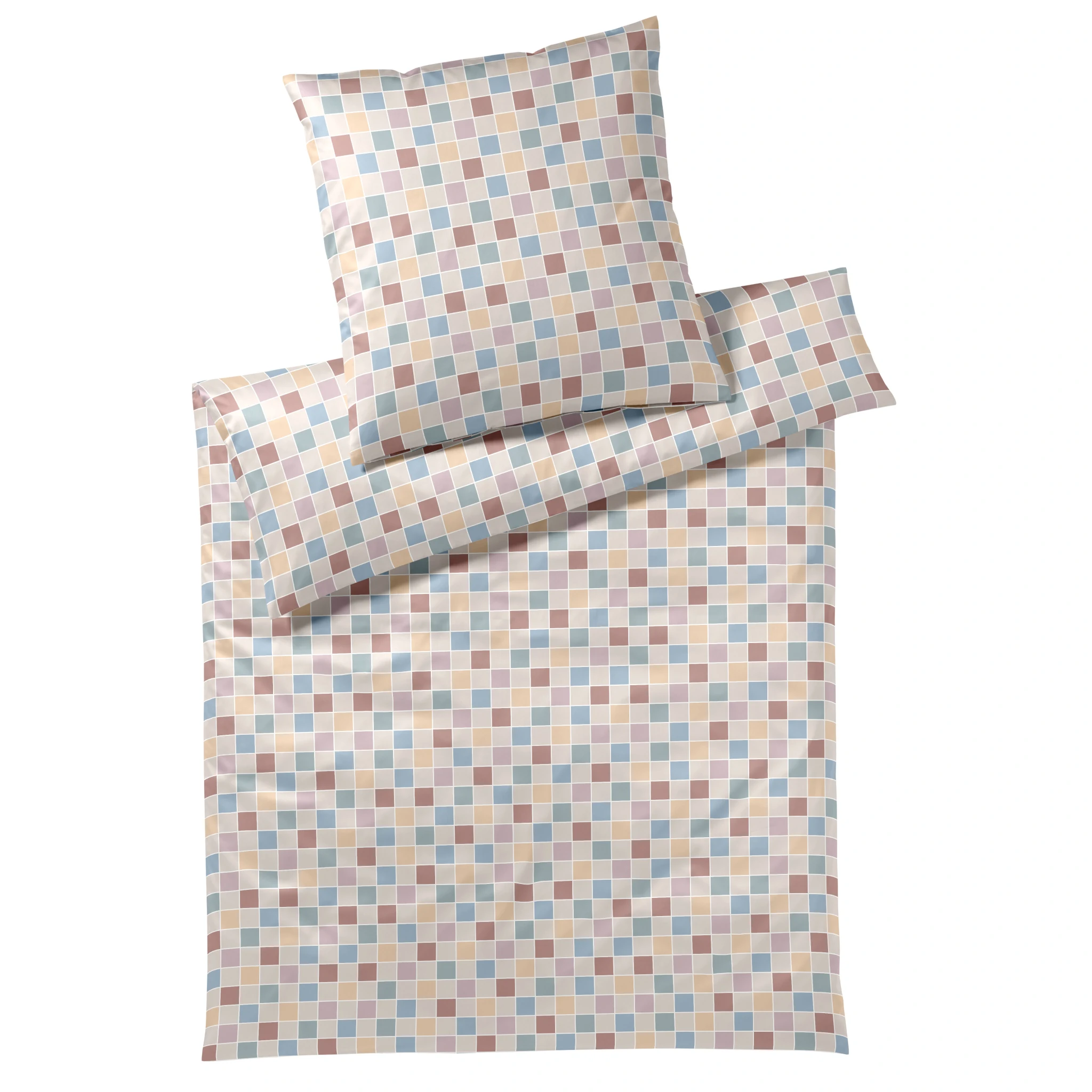 elegante Bettwäsche SCRABBLE Satin Natur Produktbild elegante Bettwäsche SCRABBLE Satin Natur