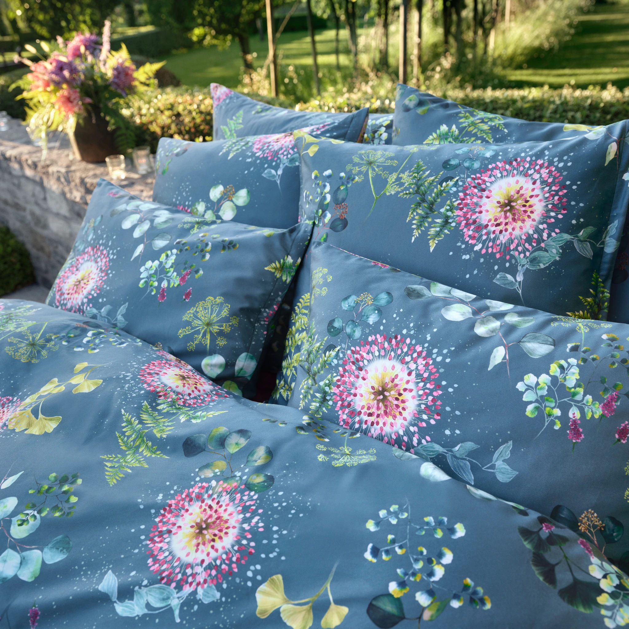 Schlossberg Bettwäsche NELE Satin Vert Produktbild 2 Schlossberg Bettwäsche NELE Satin Vert 2