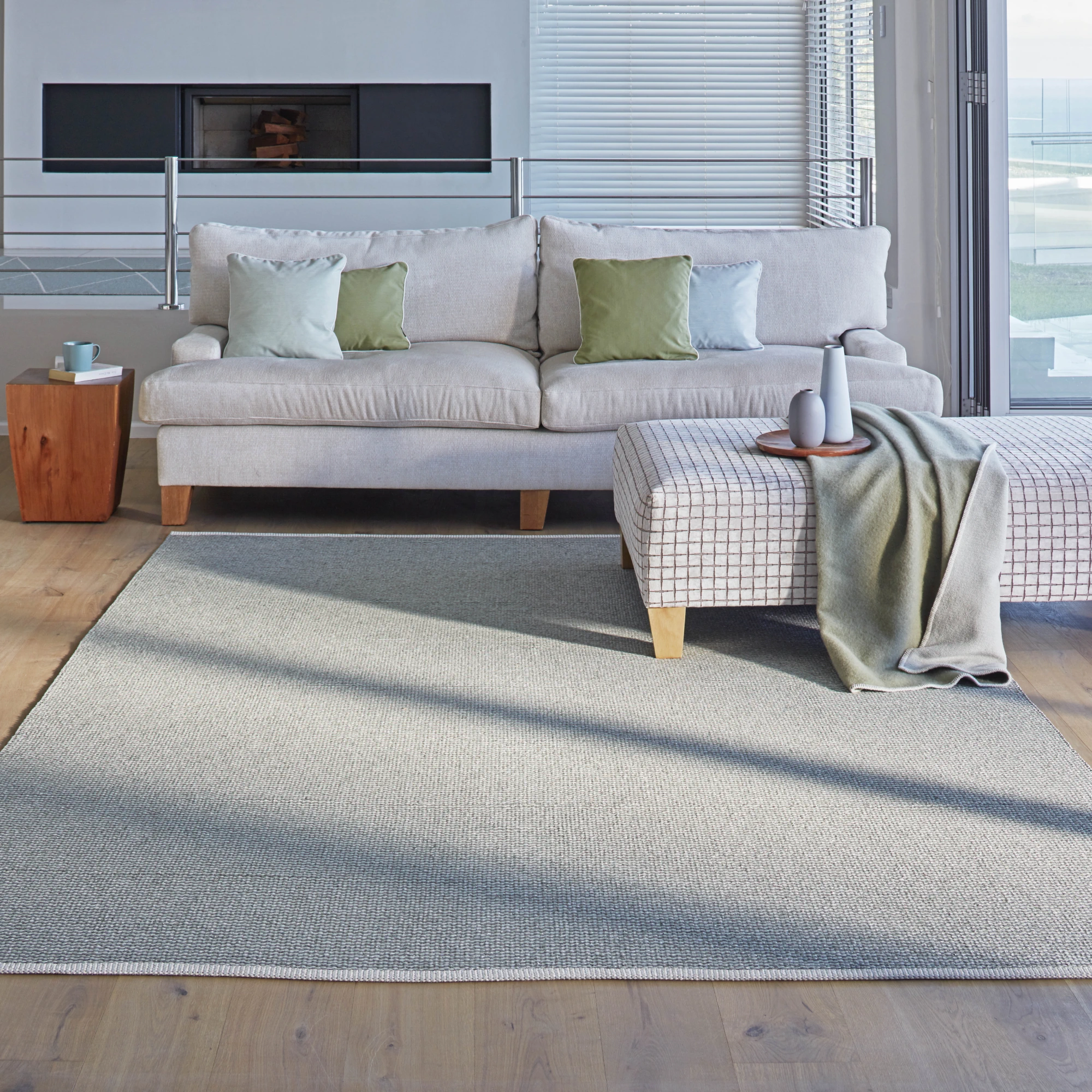 pappelina teppich mono sage army ambiente 3