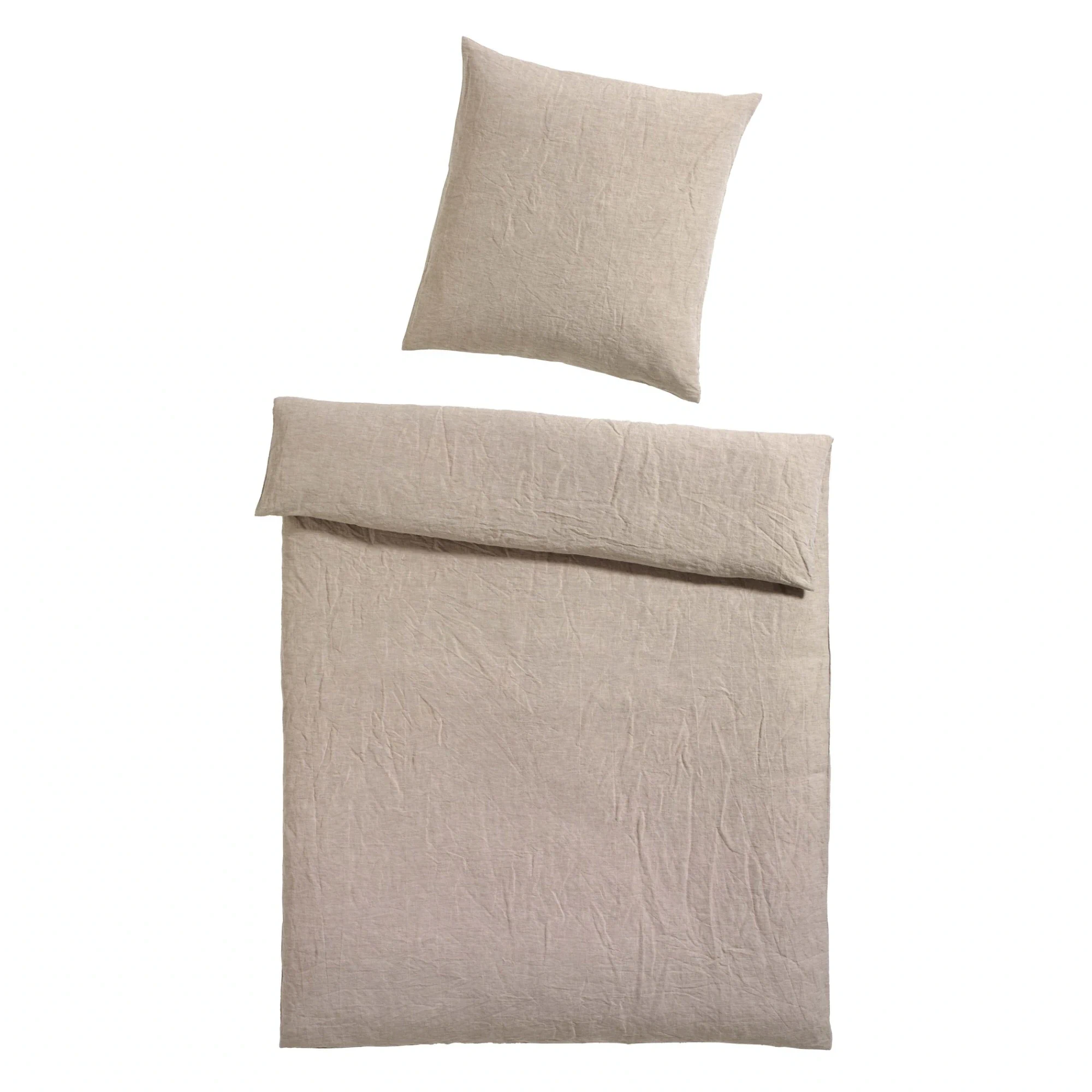 elegante Kinderbettwäsche BREEZEE Halbleinen Sand Produktbild elegante Kinderbettwäsche BREEZEE Halbleinen Sand