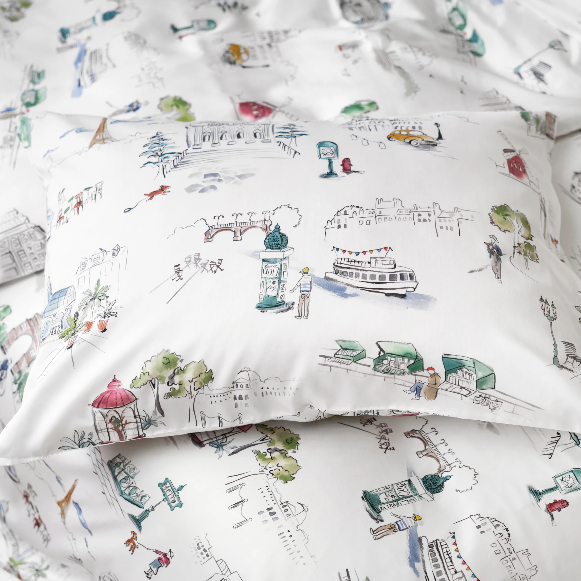 schlossberg bettwaesche paris mon amour satin blanc detail