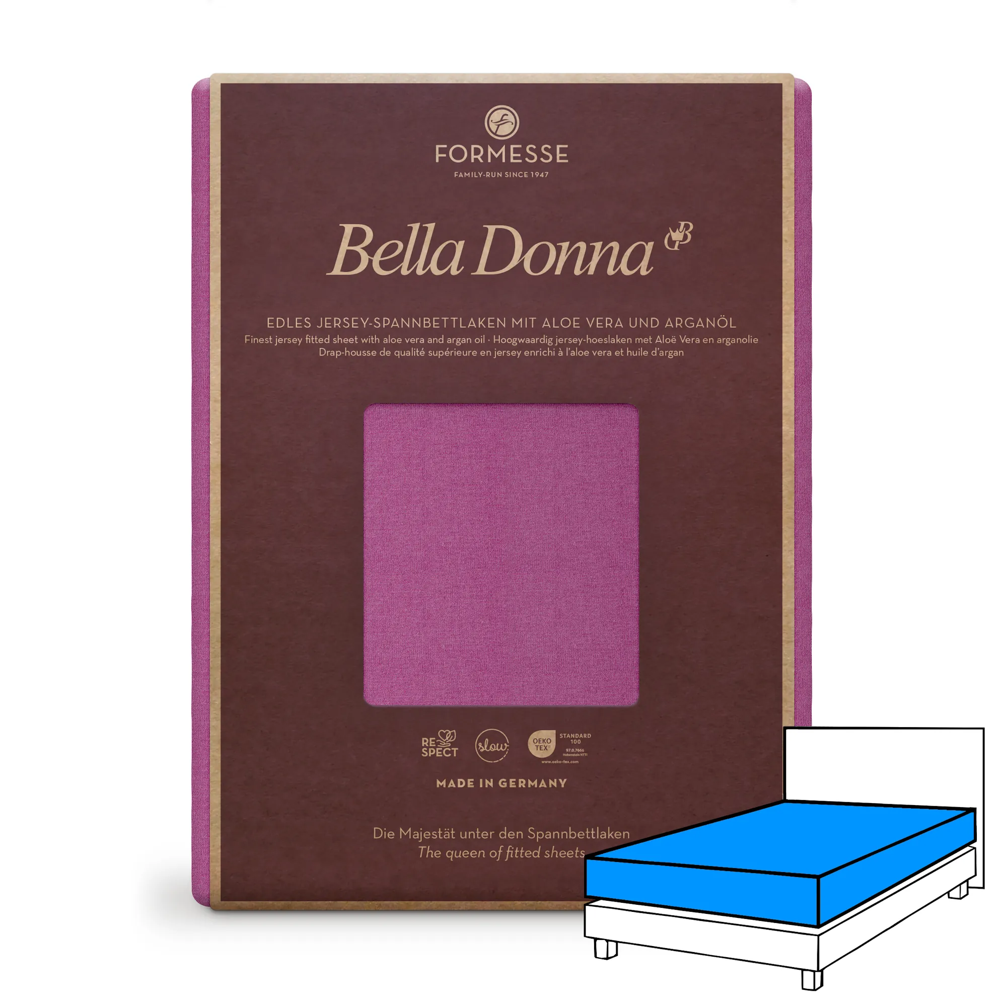 BELLA DONNA Spannbettlaken Jersey Fuchsia 1