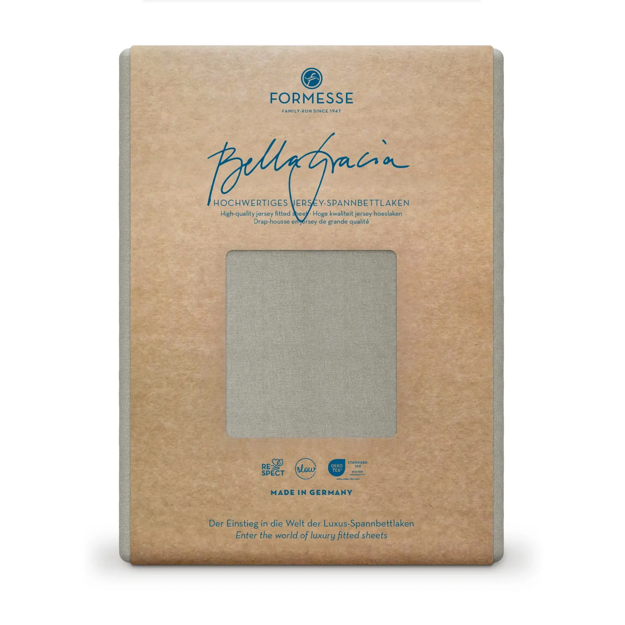 Formesse Spannbettlaken BELLA GRACIA Jersey Perlgrau Produkt 2 Formesse Spannbettlaken BELLA GRACIA Jersey Perlgrau 2